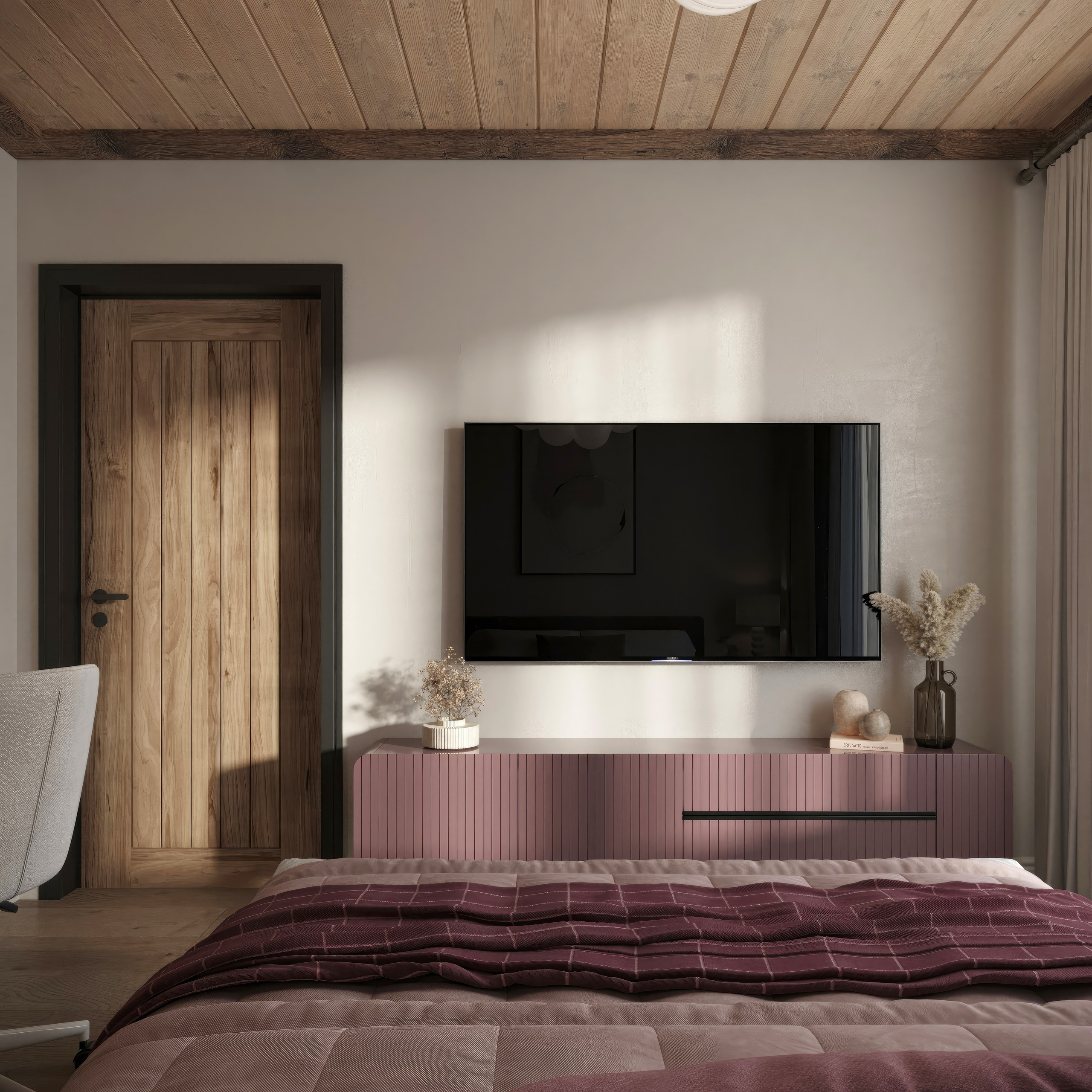 Countryside Cottage — Interior Design with Natural Materials. 3D INTERIOR AND ARCHITECTURE VISUALIZATION