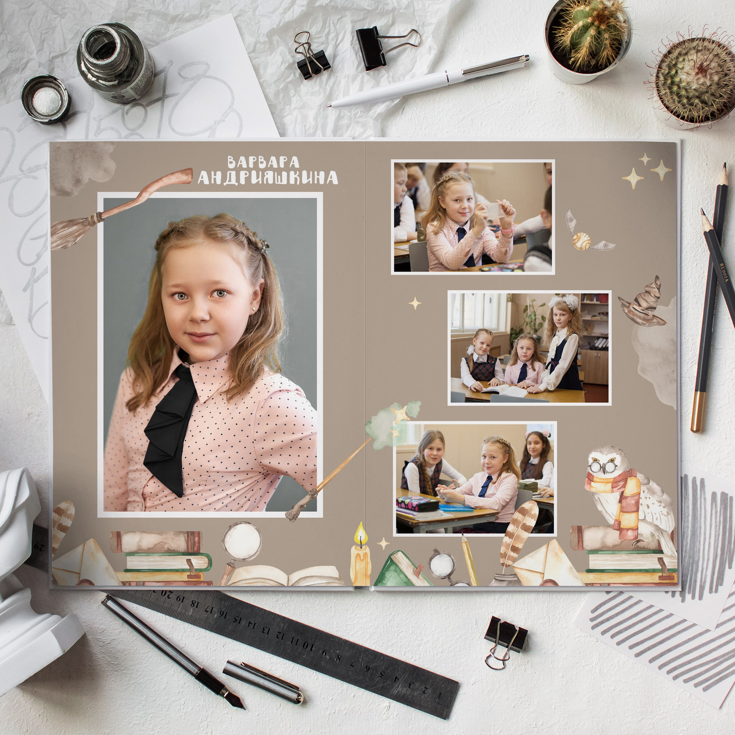 Выпускной альбом для начальной школы 5 разворотов. Семейный, школьный фотограф в Нижнем Новгороде Елена Сентюрева