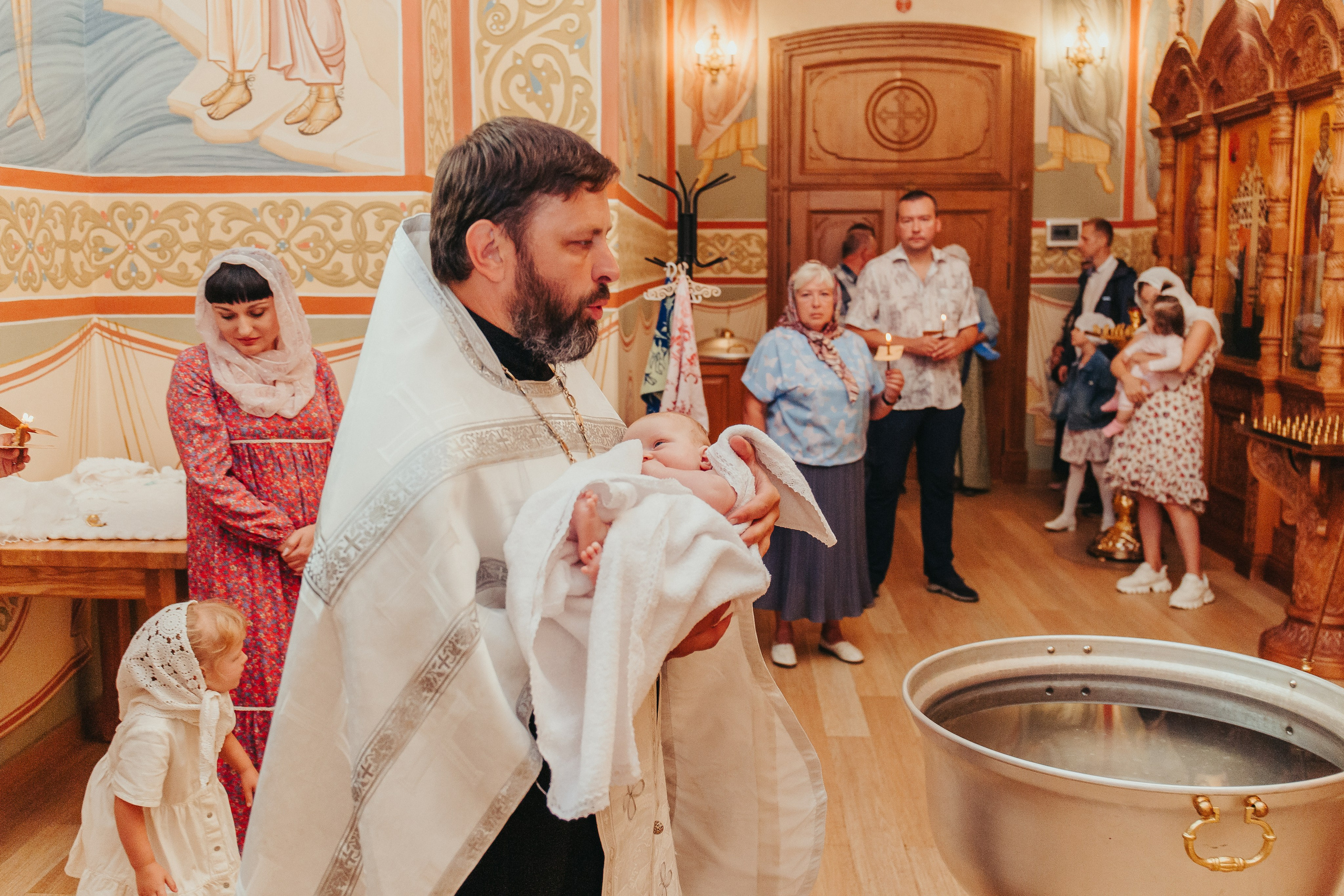 Крещение Маши в Черниговском Скиту. Фотограф новорожденных и детский в Сергиевом Посаде Кругликова Юлия