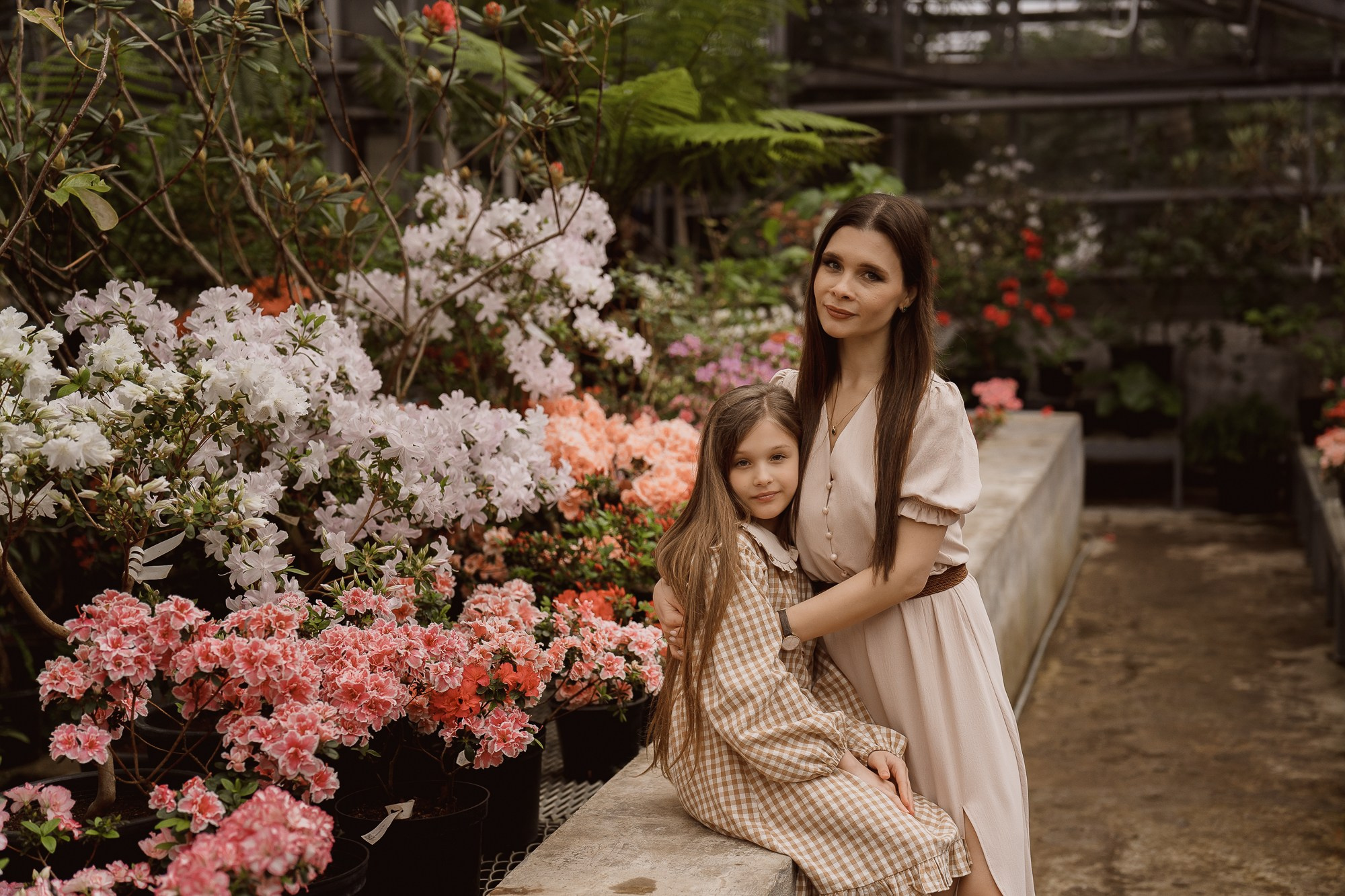 Алина и мама Алёна. Фондовая оранжерея. Семейный и детский фотограф в Сергиев Посаде, Хотьково Якимчук Любовь