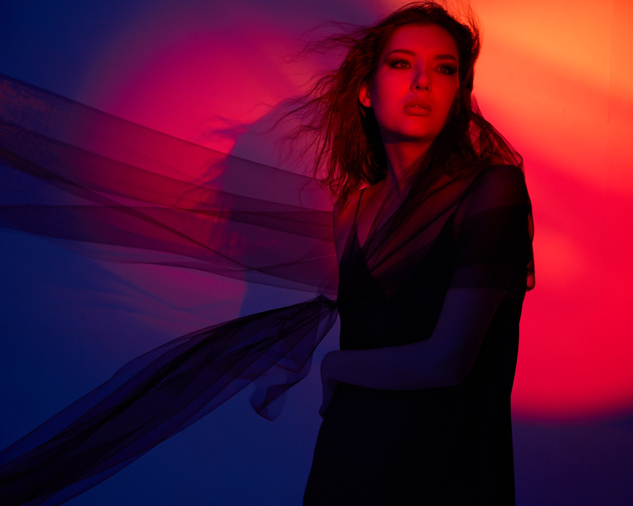 Съемка с цветным светом. Фотограф, Римма Невинская