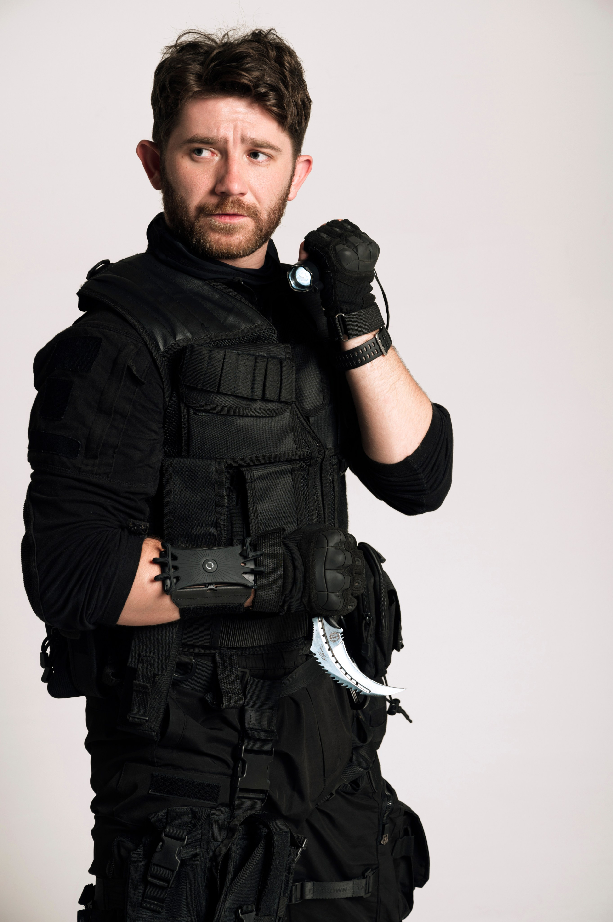 Студийная съемка для актёра и каскадера Александра Сагара. Портретный фотограф в Москве Ковалева Валентина