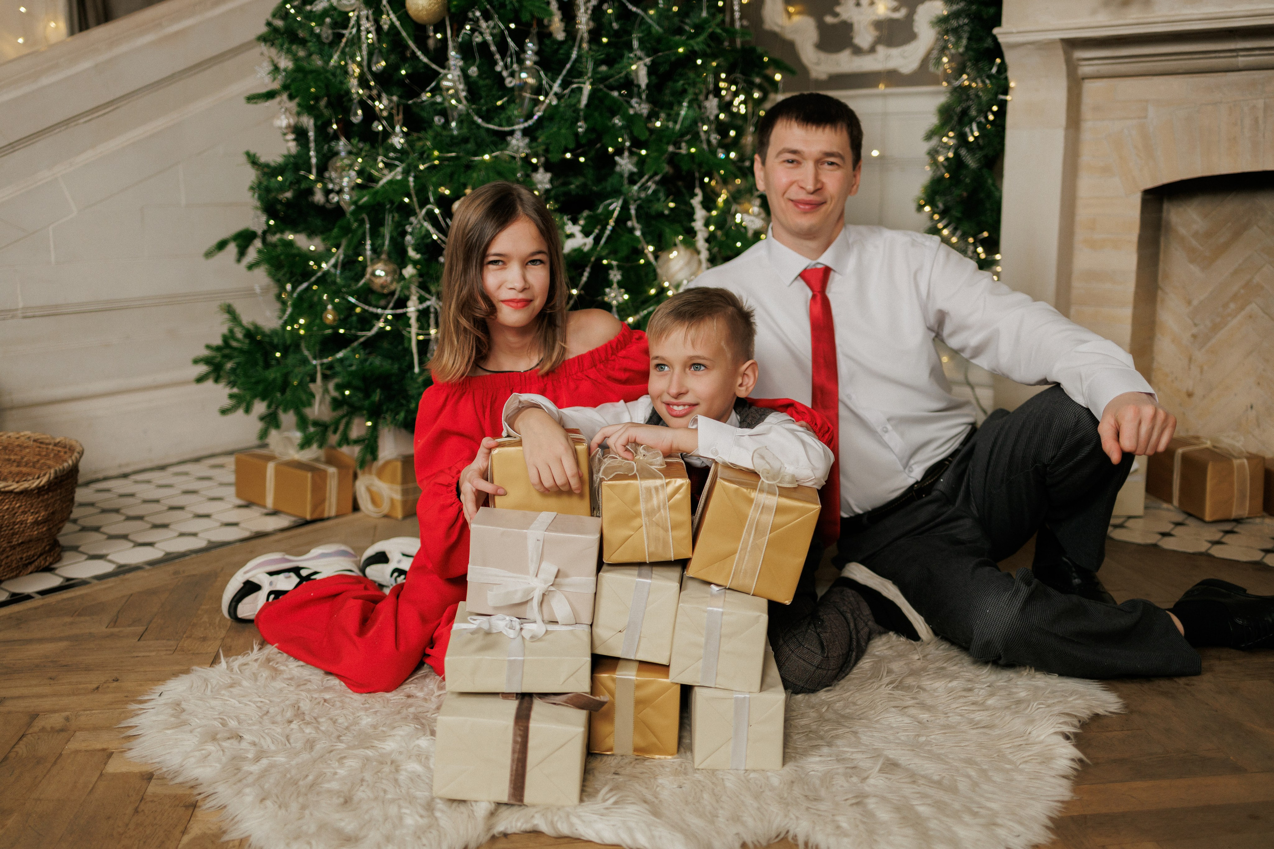 Семейная новогодняя фотосессия. Семейный фотограф г. Тюмень