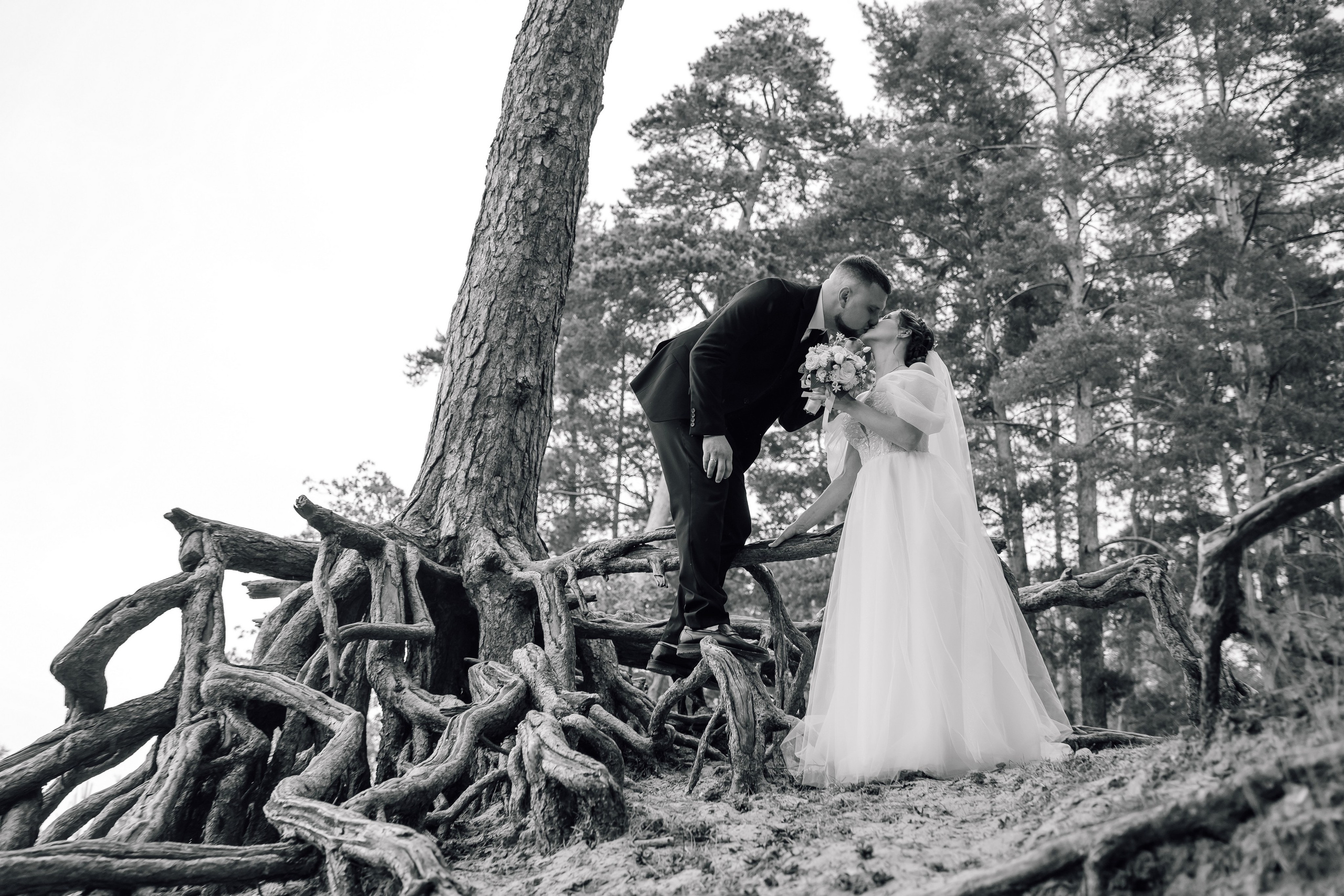 Свадебный день Яны и Максима, прогулка в лесу, Картинная галерея в Тамбове. Свадебный фотограф в Тамбове Павел Четвертков