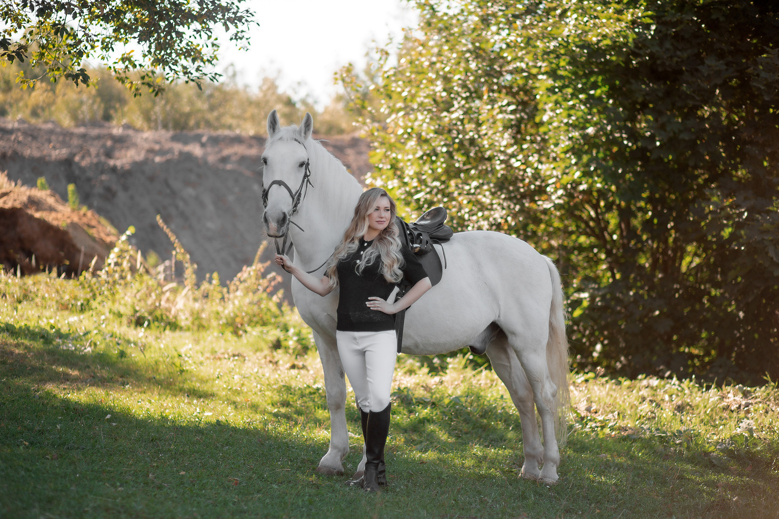 Наталья и Воробей. Фотосессия с лошадьми в Нижнем Новгороде