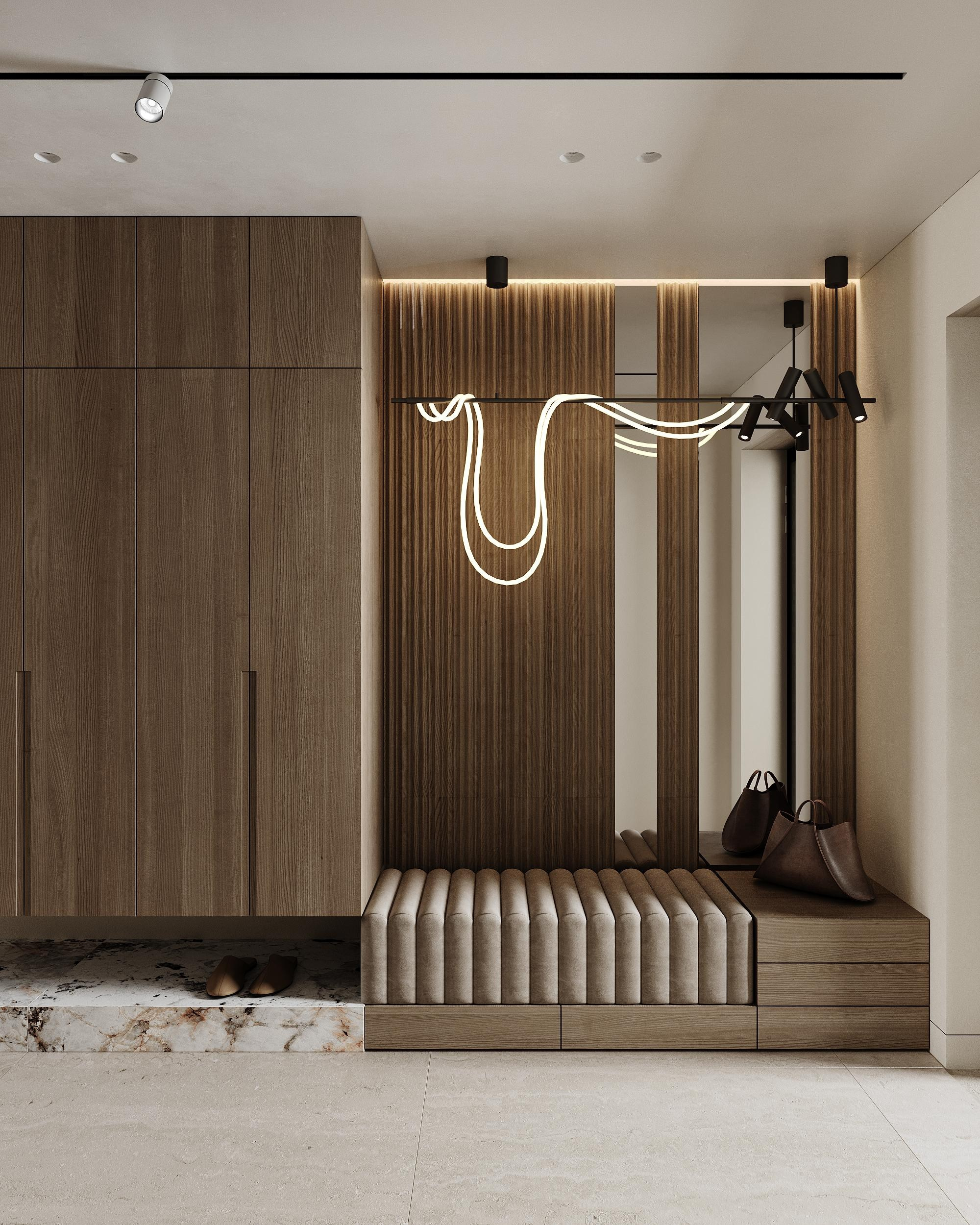 Прихожая в доме. Дизайнер интерьера Еремина Юлия