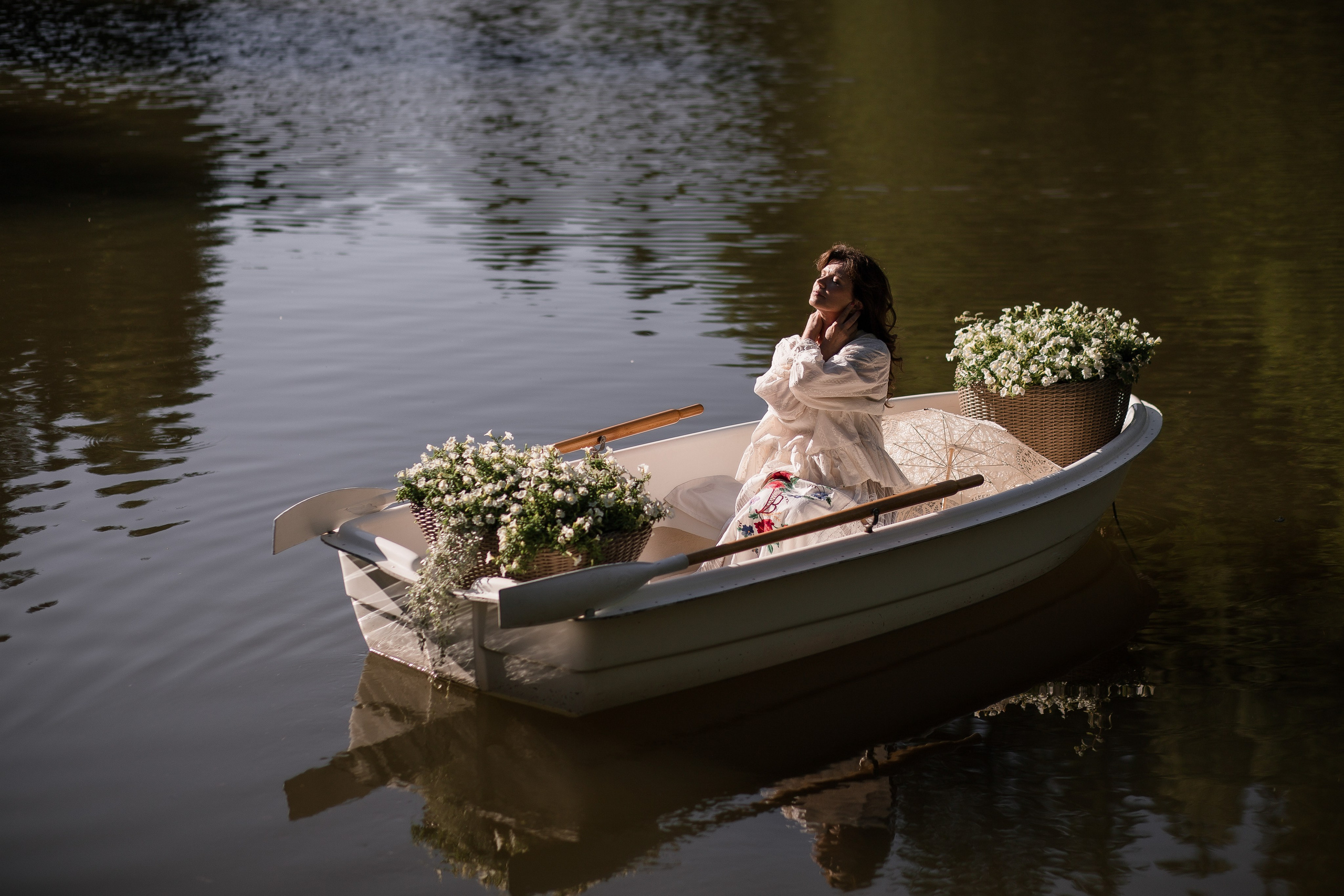 В лодке с цветами. Детский и семейный фотограф, Катерина Дементьева. Город Пермь