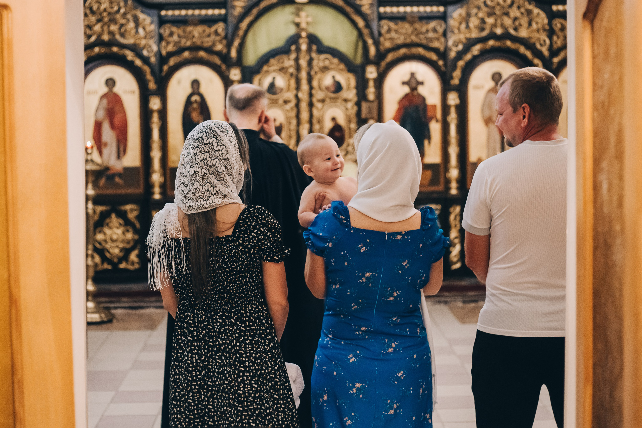 Съемка таинства крещения в Тихорецке. Свадебный и семейный фотограф в Краснодарском крае Мария Данилкина
