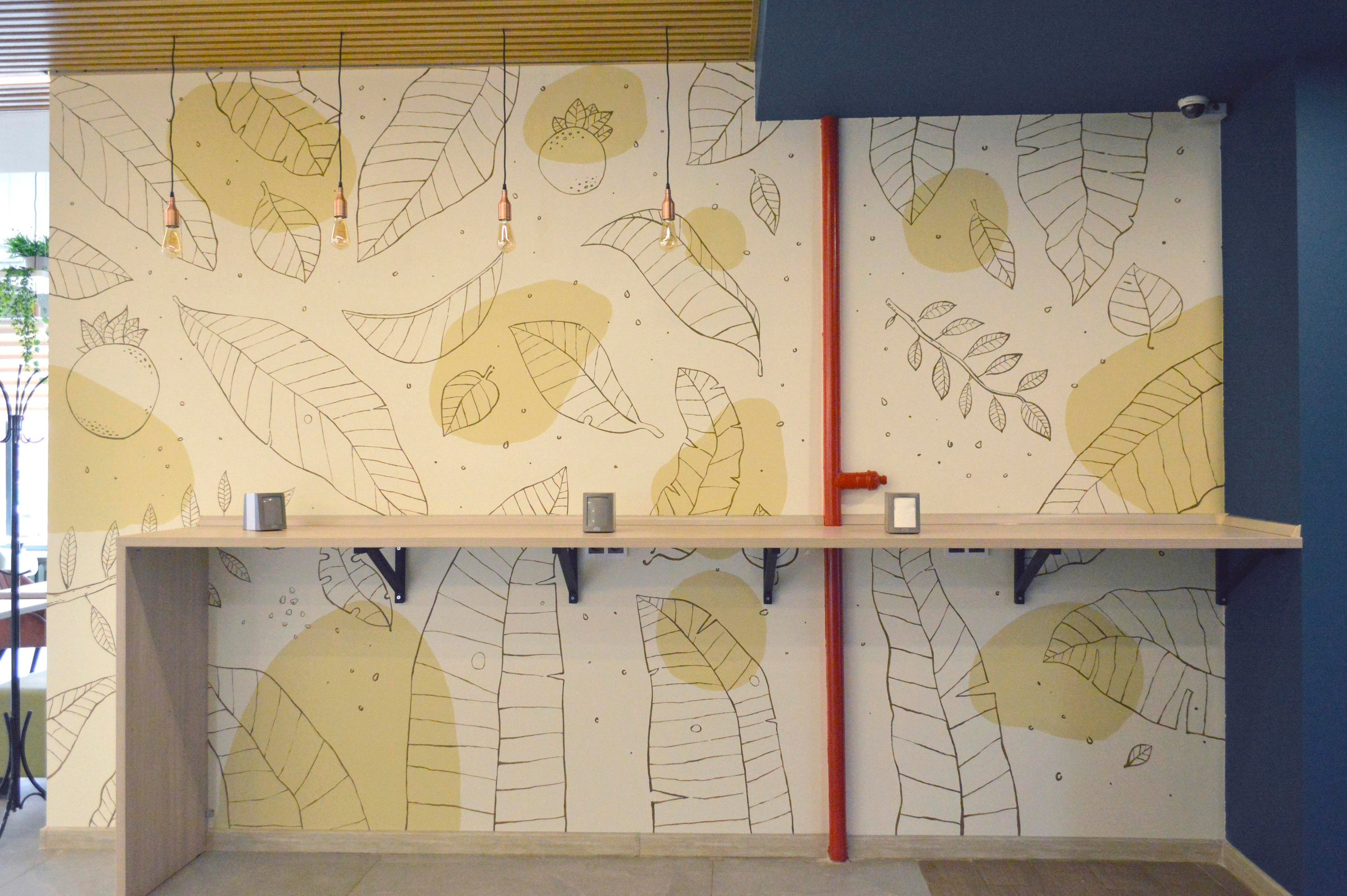 Drawing in the interior. Графический дизайнер и иллюстратор Айрат Давлетшин