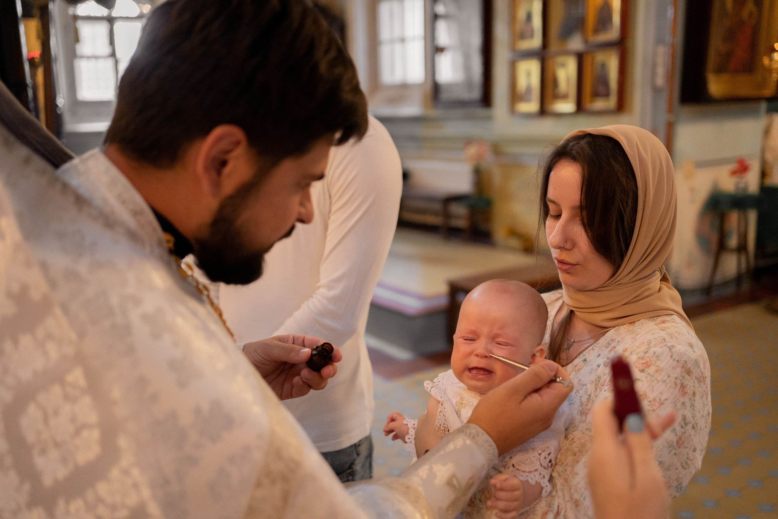 Крещение Анечки. Фотограф грудного вскармливания в Москве Екатерина