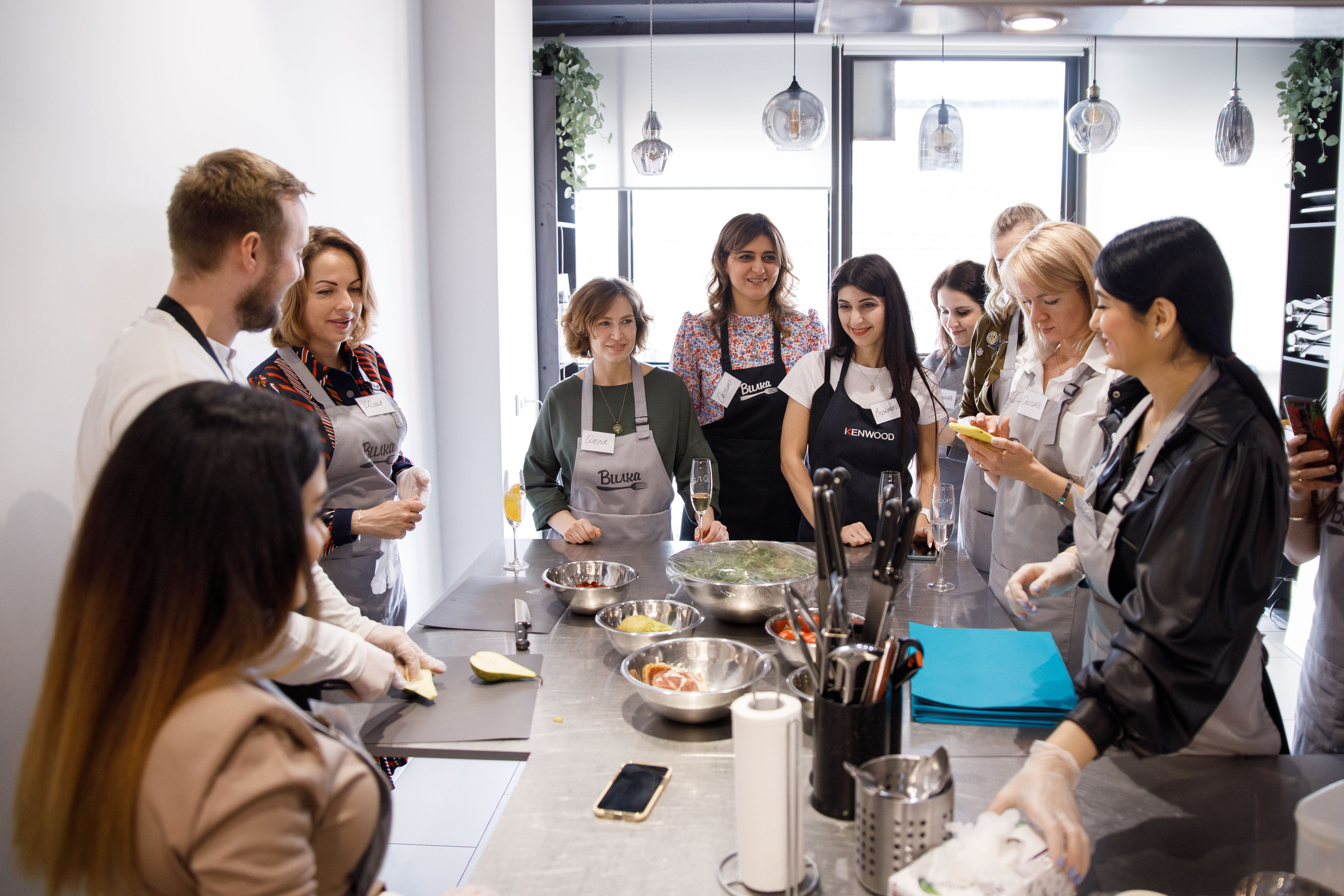 ДР Оксаны. Вилка Кулинарная студия. Фотограф Андрей Баксов