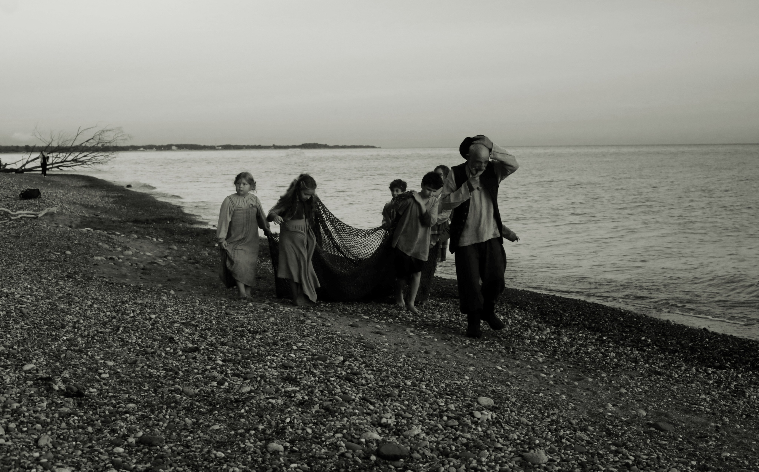 Кинематографическая съемка. Старик и дети. Ekaterina Beridze