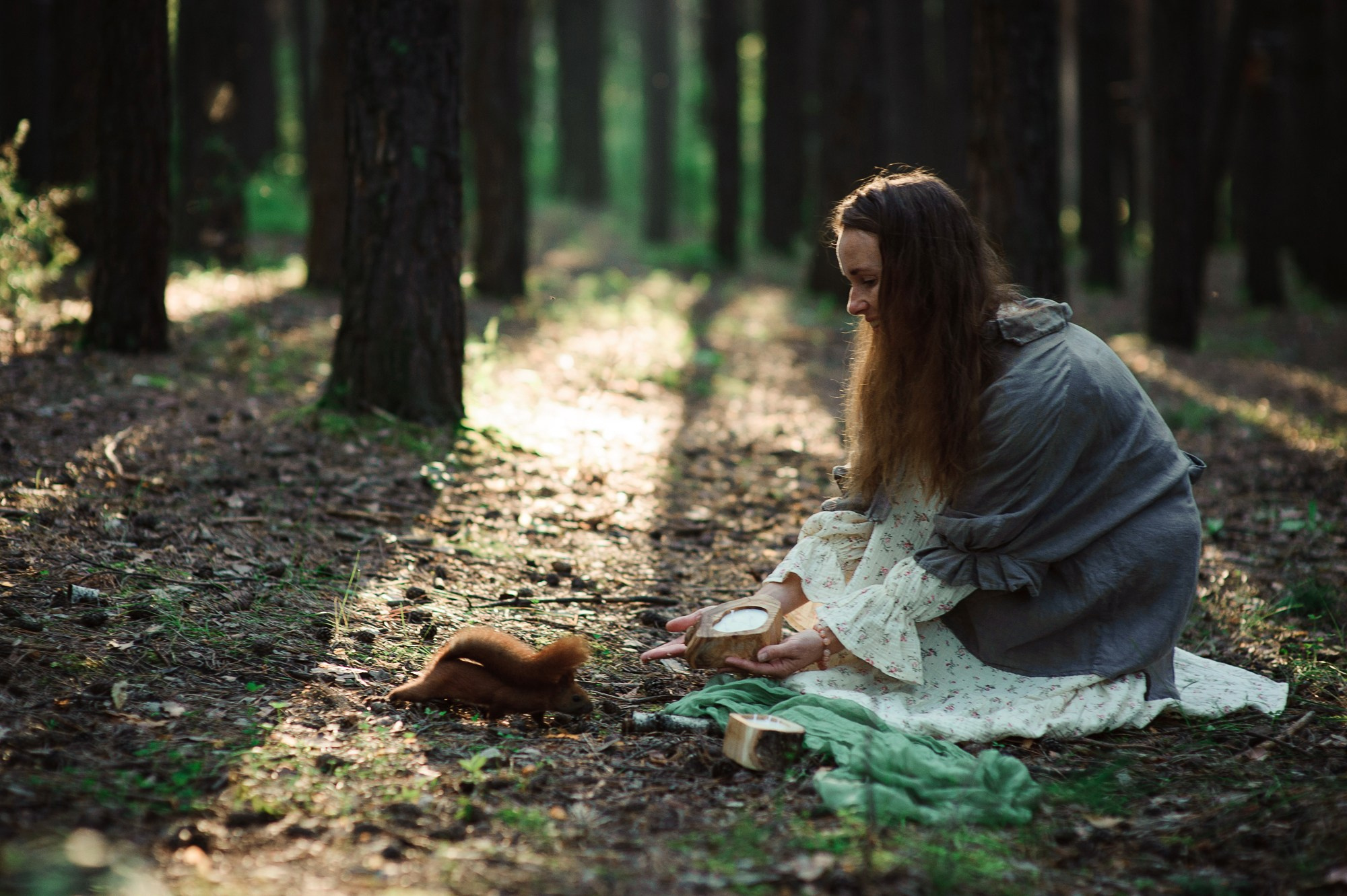 Рассвет в лесу с Каролиной. Семейный и женский фотограф Красноярск Екатерина Пусенкова