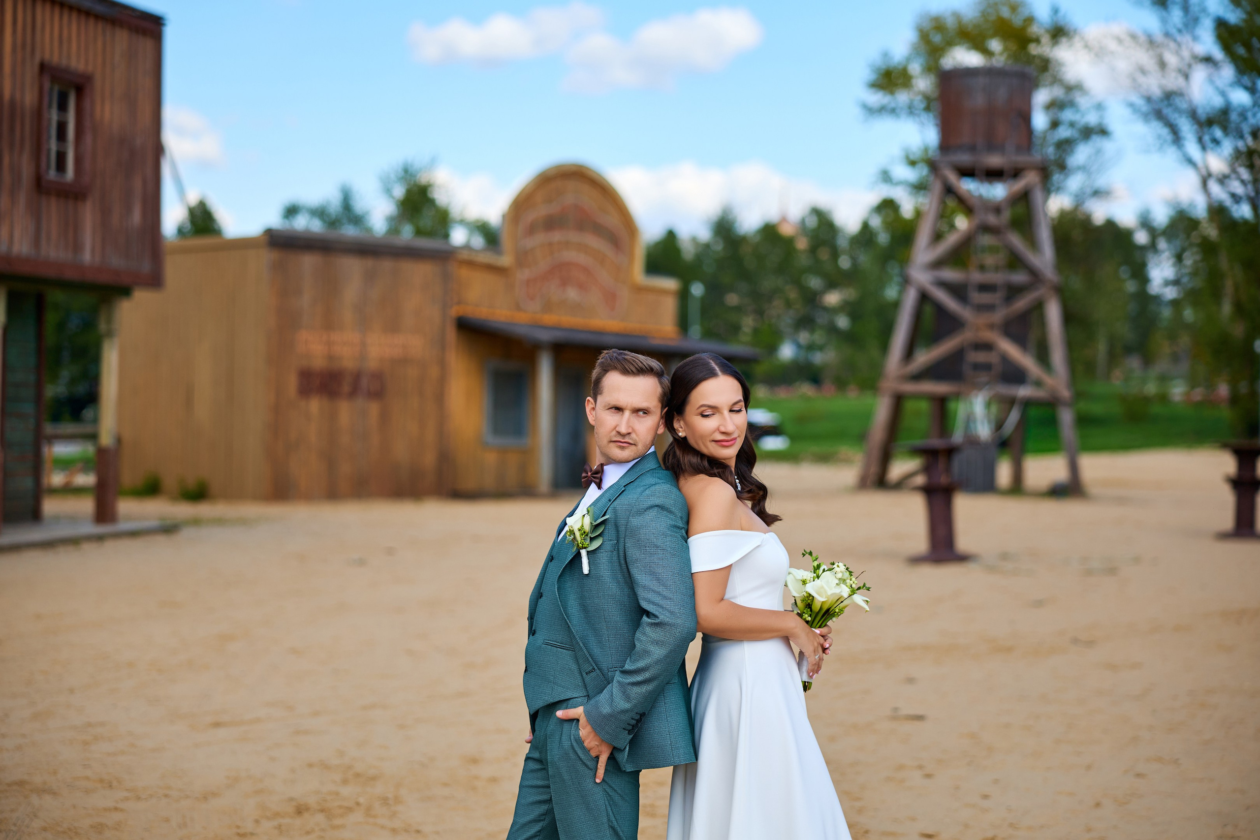 Свадебная фотосессия в Кинопарке Москино. Свадебный фотограф Сергей Колбинский