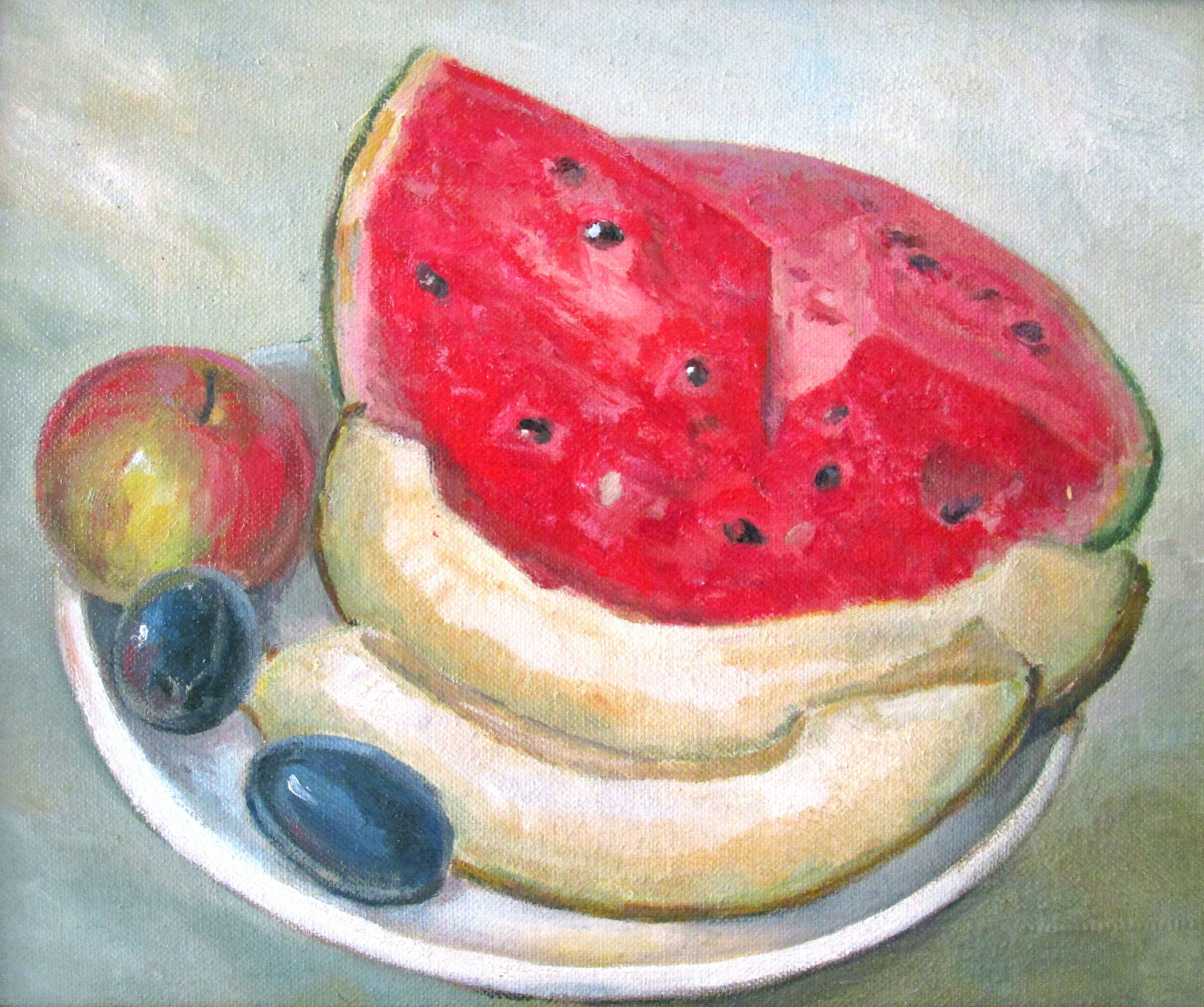 "Отпускные фрукты, у моря", холст / масло, 2008