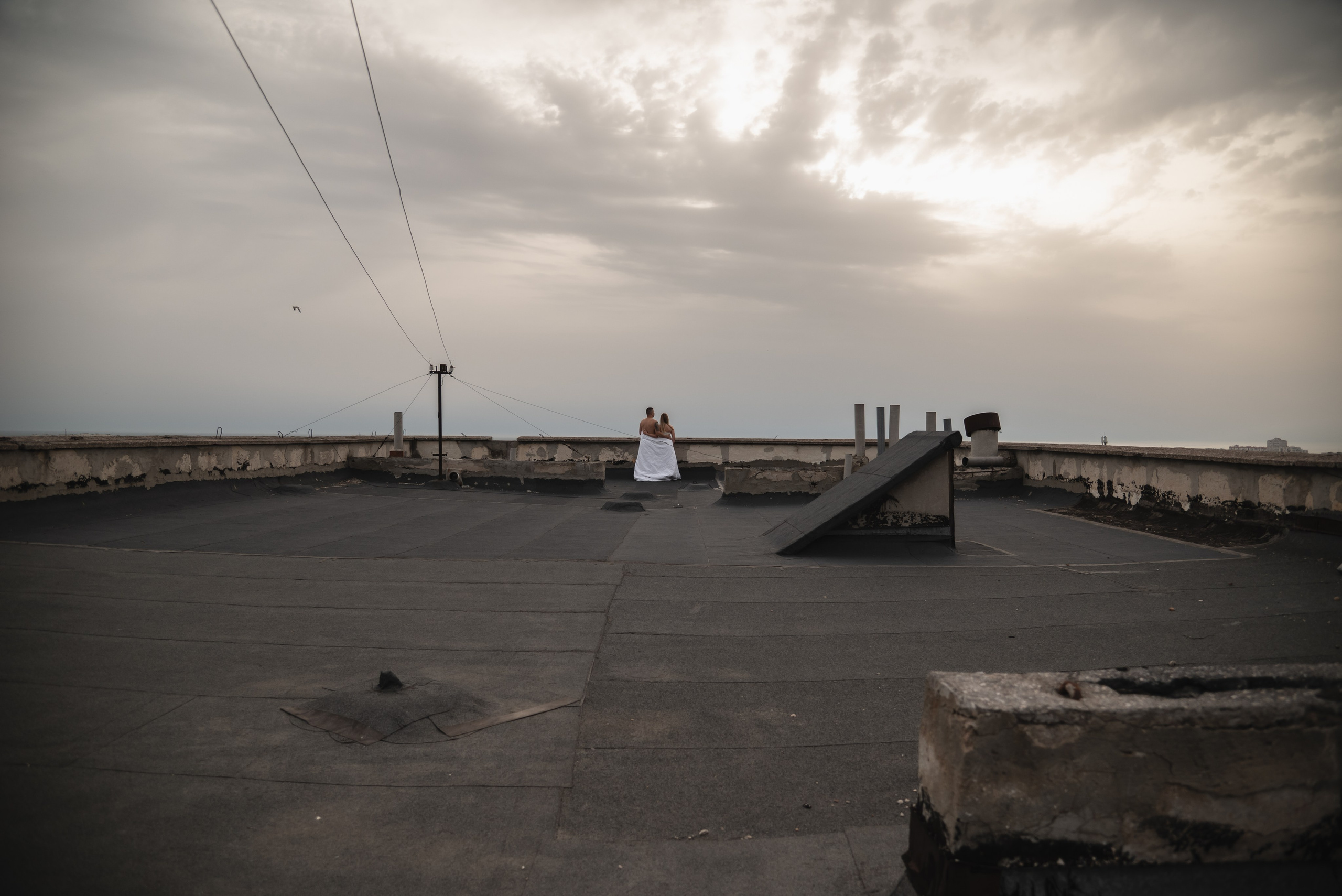 На крыше в одеялах. Свадебный фотограф Анна Хочева