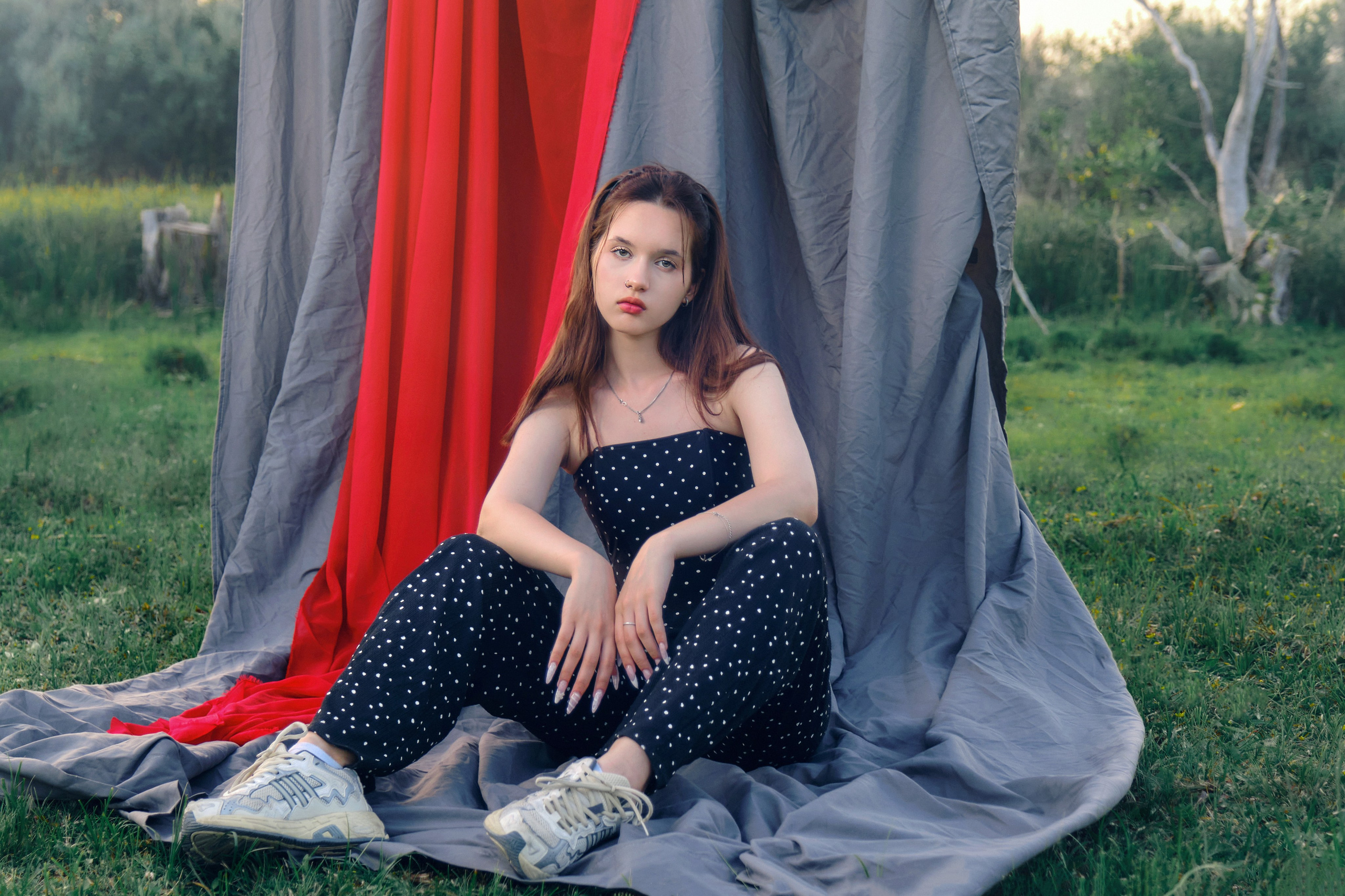 Летняя фотосессия на природе, в лесу, на улице. Семейная с детьми