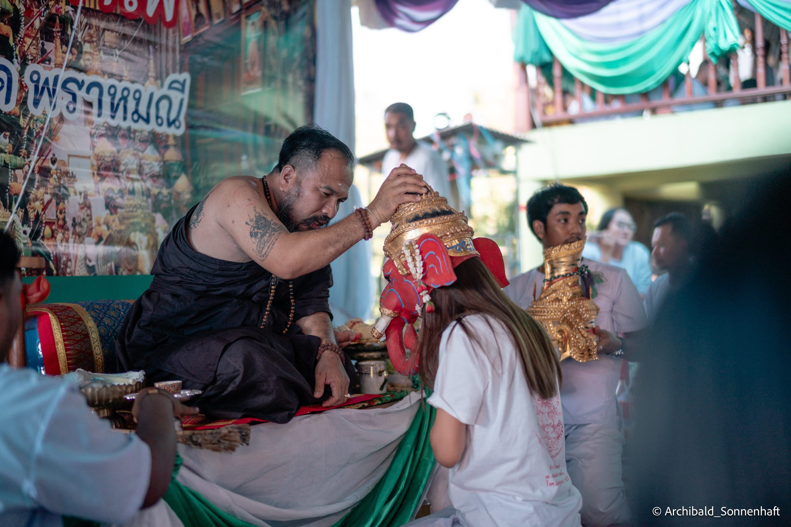Thai monk. Photographer in Guangzhou, China. Archibald Sonnenhaft