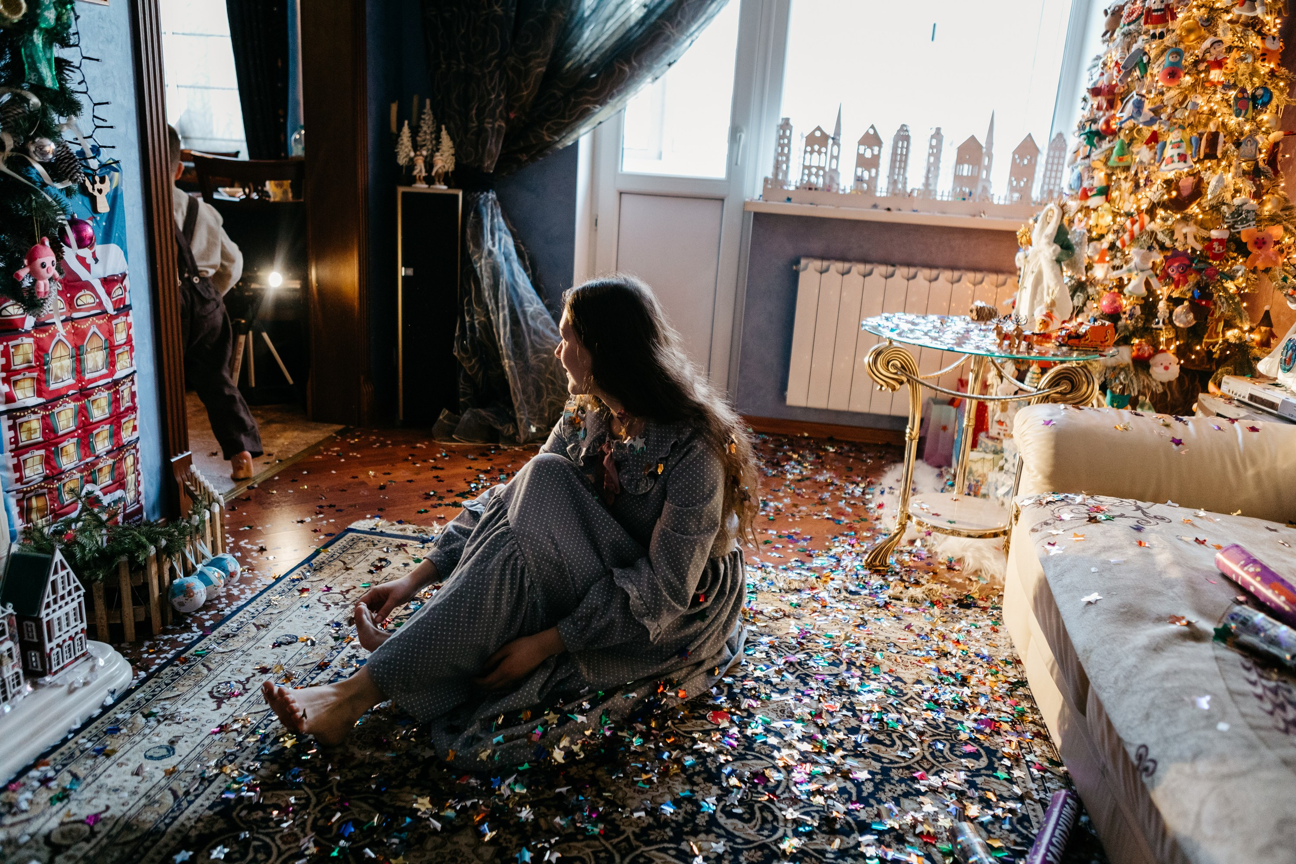 Новогодняя фотосессия дома Москва. Семейный фотограф Маша Тимофеева | Москва