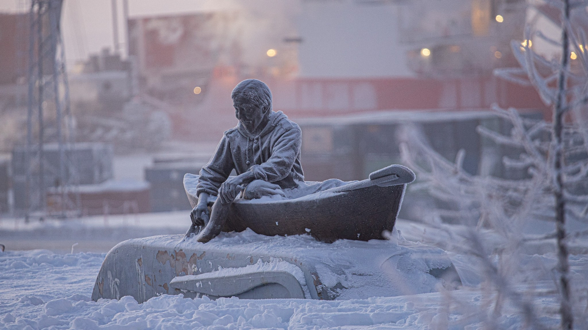 Дудинка -45 С. Фотограф Эдуард Алмадаков