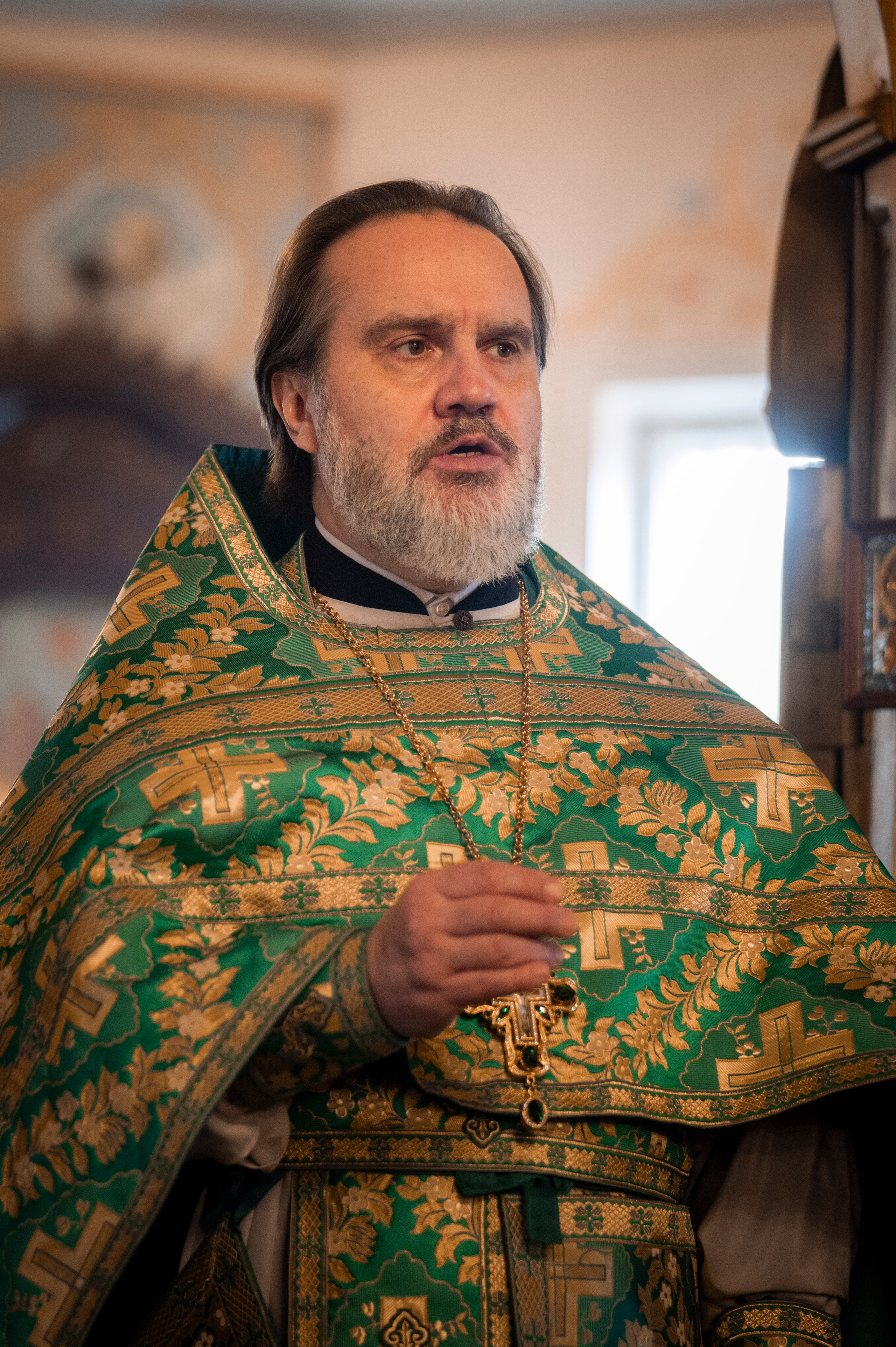 Богородский храм. Вход Господень в Иерусалим. Божественная литургия. Антон и Татьяна Денисенко — В храме