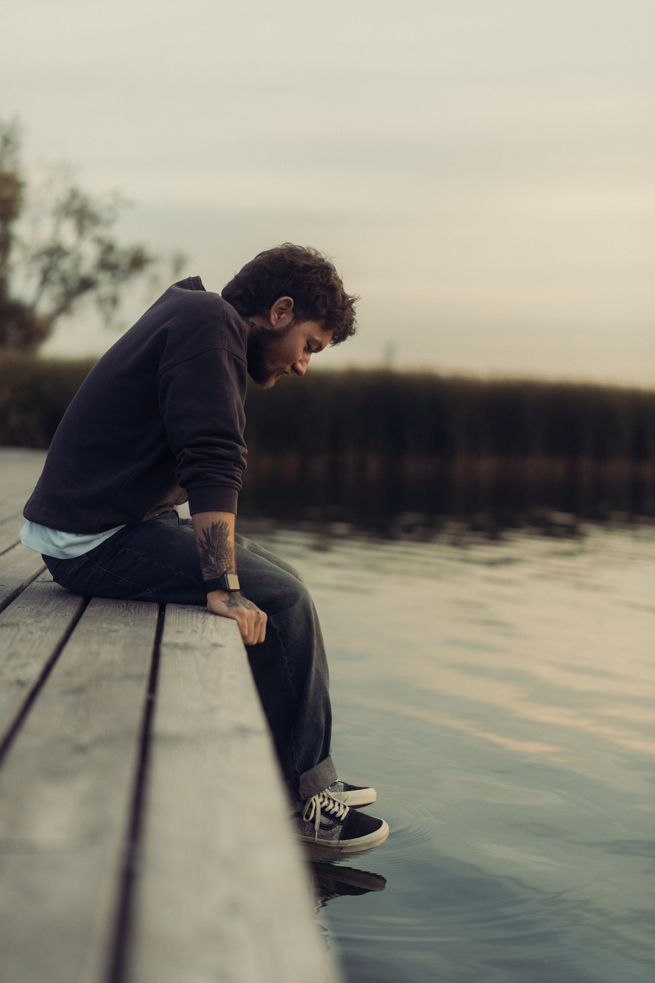Men's photo shoot on Lake Kaban in Kazan with Eric