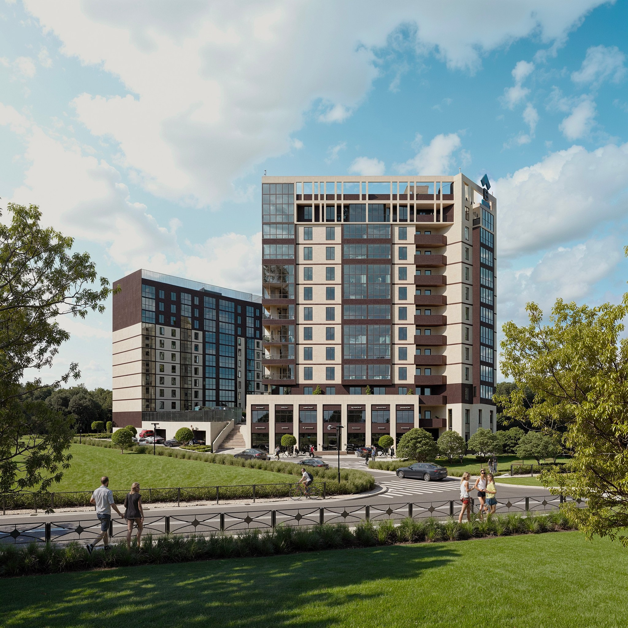 Residential Complex — Architectural 3D Visualization. 3D INTERIOR AND ARCHITECTURE VISUALIZATION