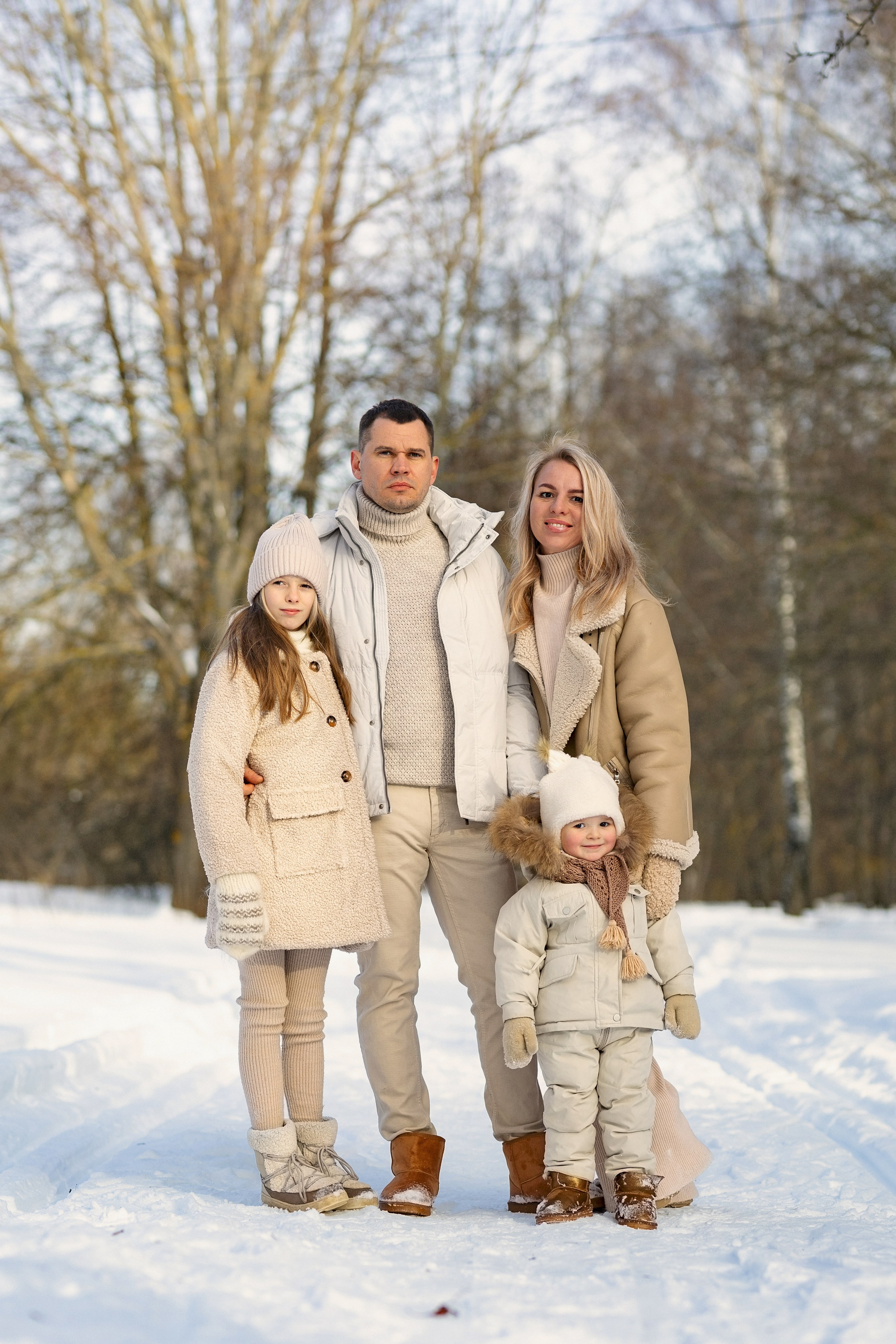 Фотосессия в зимнем парке. Семейный фотограф в Москве Трубинова Екатерина