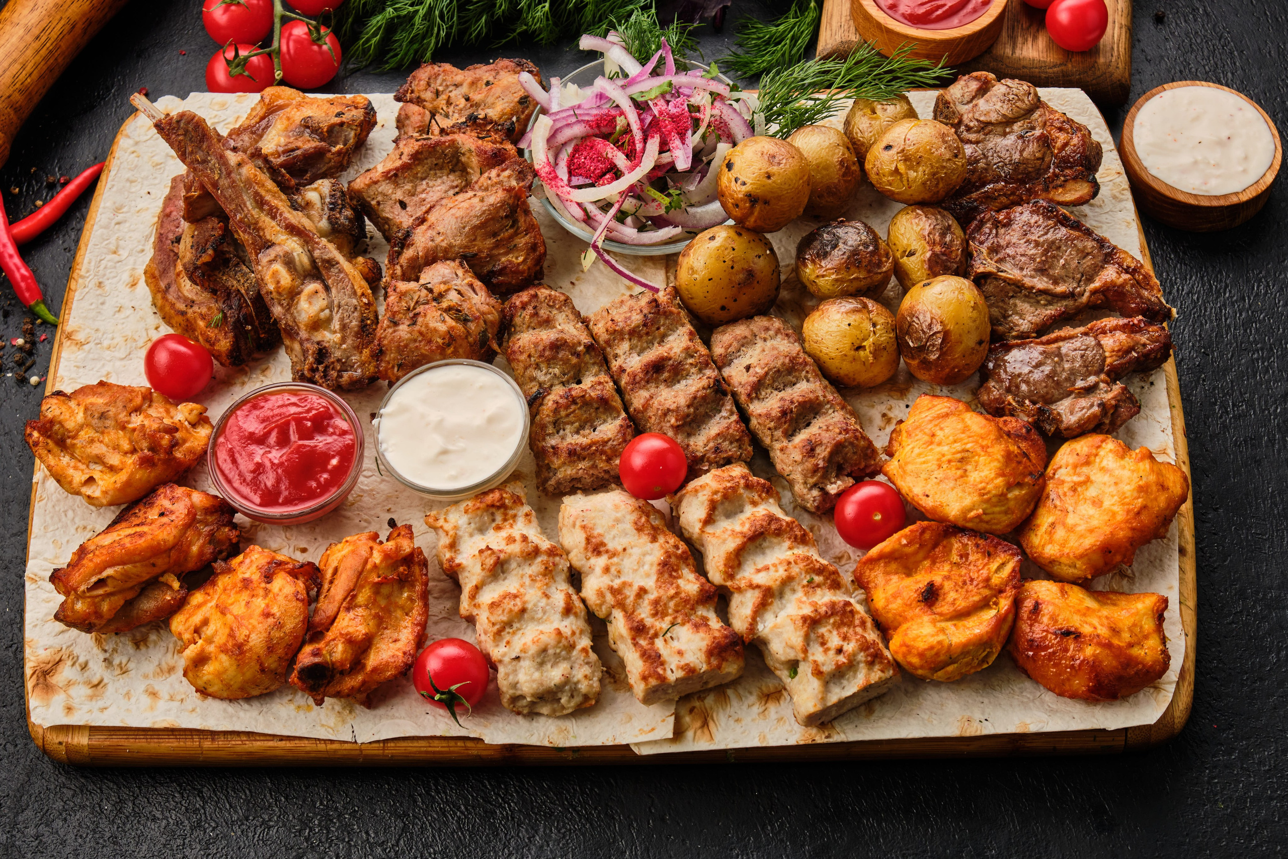 Food Photography of Shashlik for Delivery | Food Photographer Tbilisi. Commercial Photographer Tbilisi | Food & Product Photography | Vitaly Gorbachev