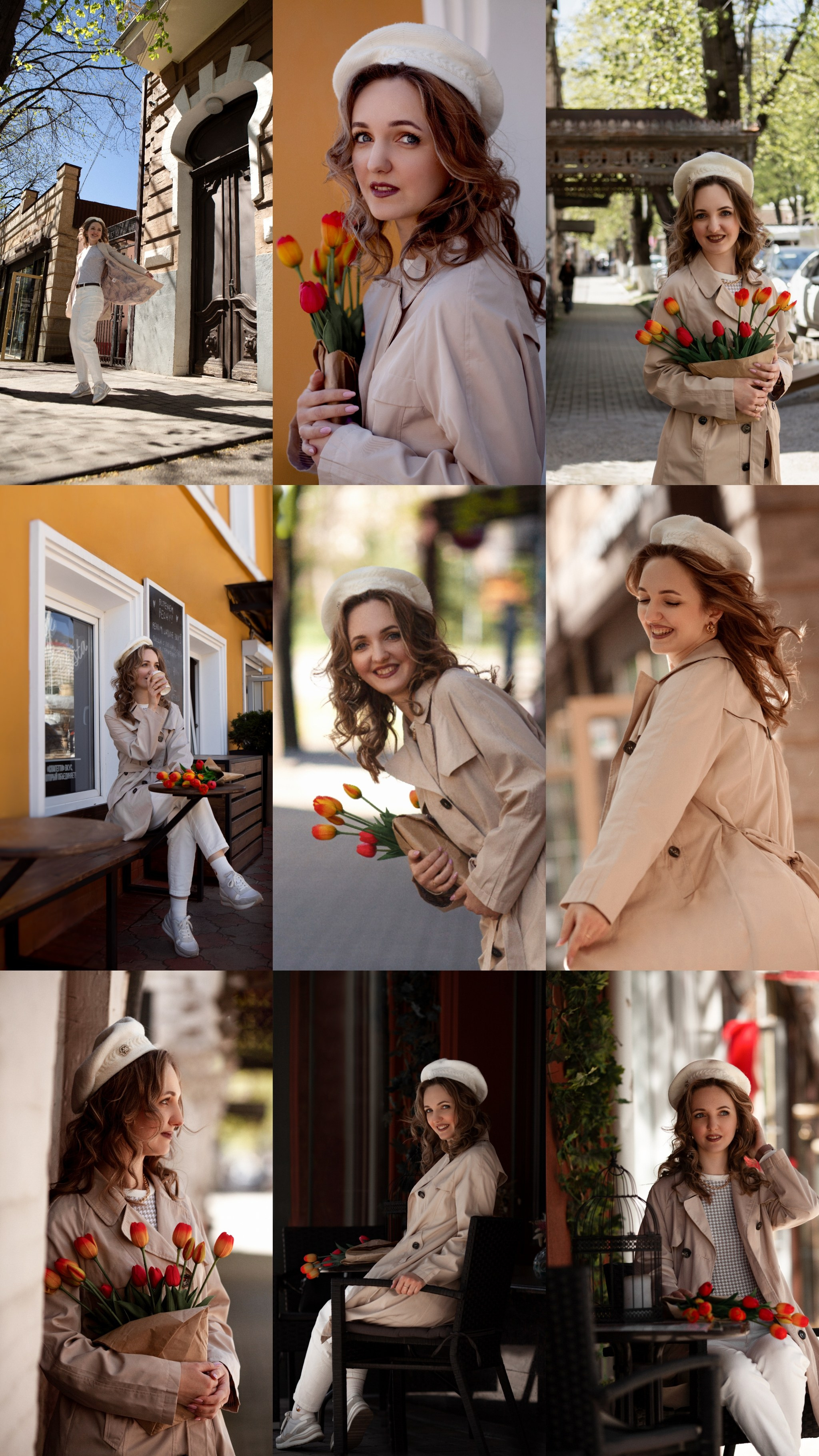 Женская городская фотосессия в образе француженки. Фотограф Ставрополь Пятигорск Елизавета Дарина