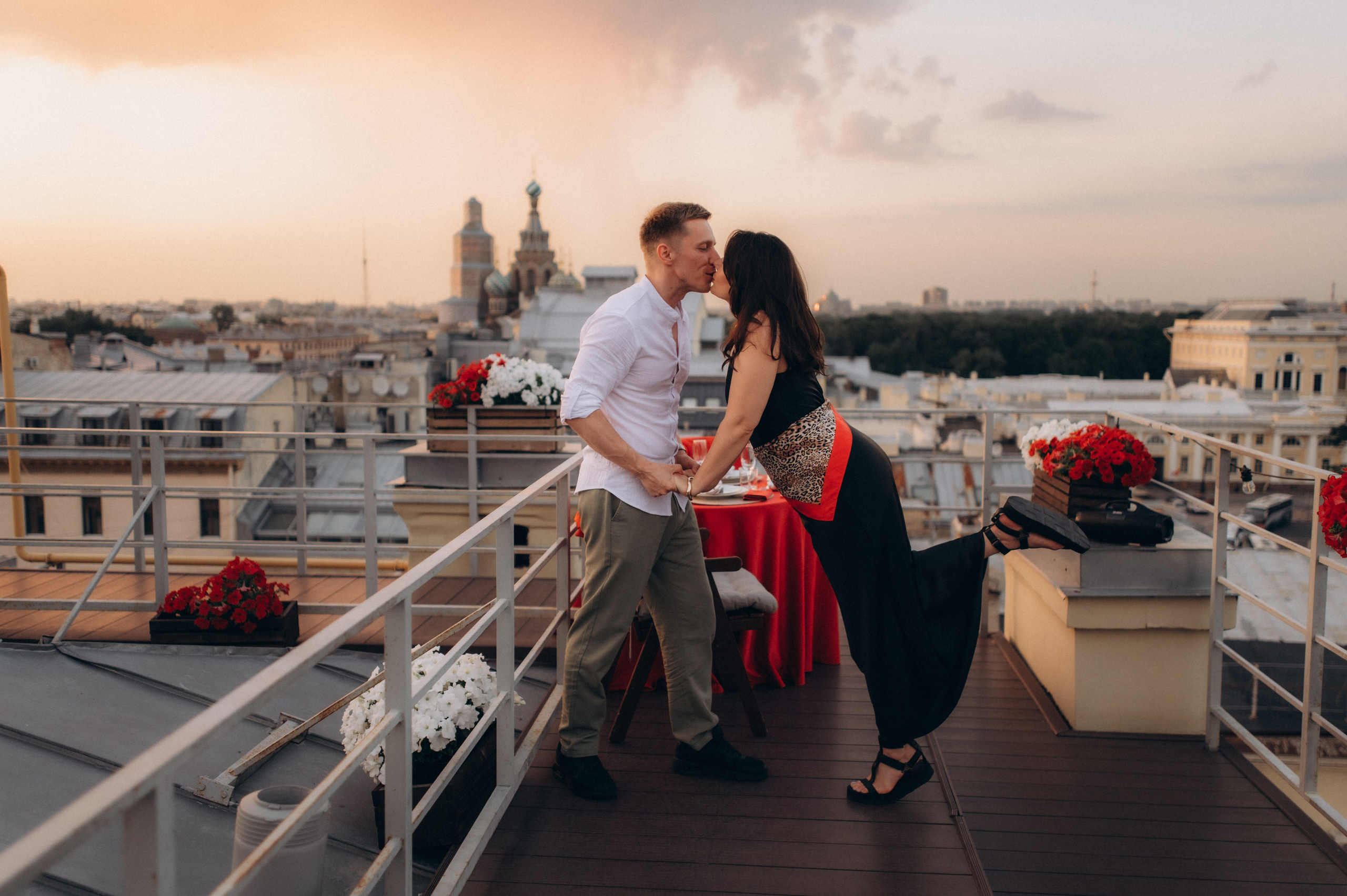 Свидание на крыше Петербурга. Семейный фотограф в Санкт-Петербурге Александра Милованова