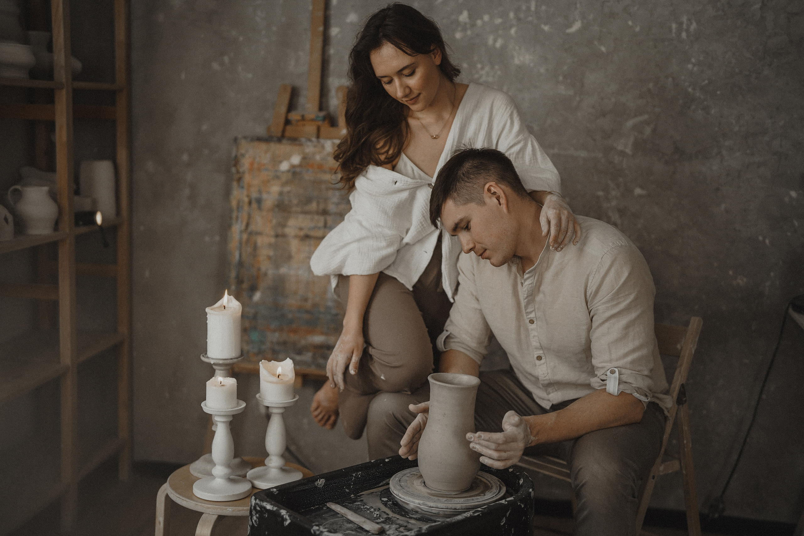 Свидание в гончарной мастерской. Фотограф Королева Елена в Москве