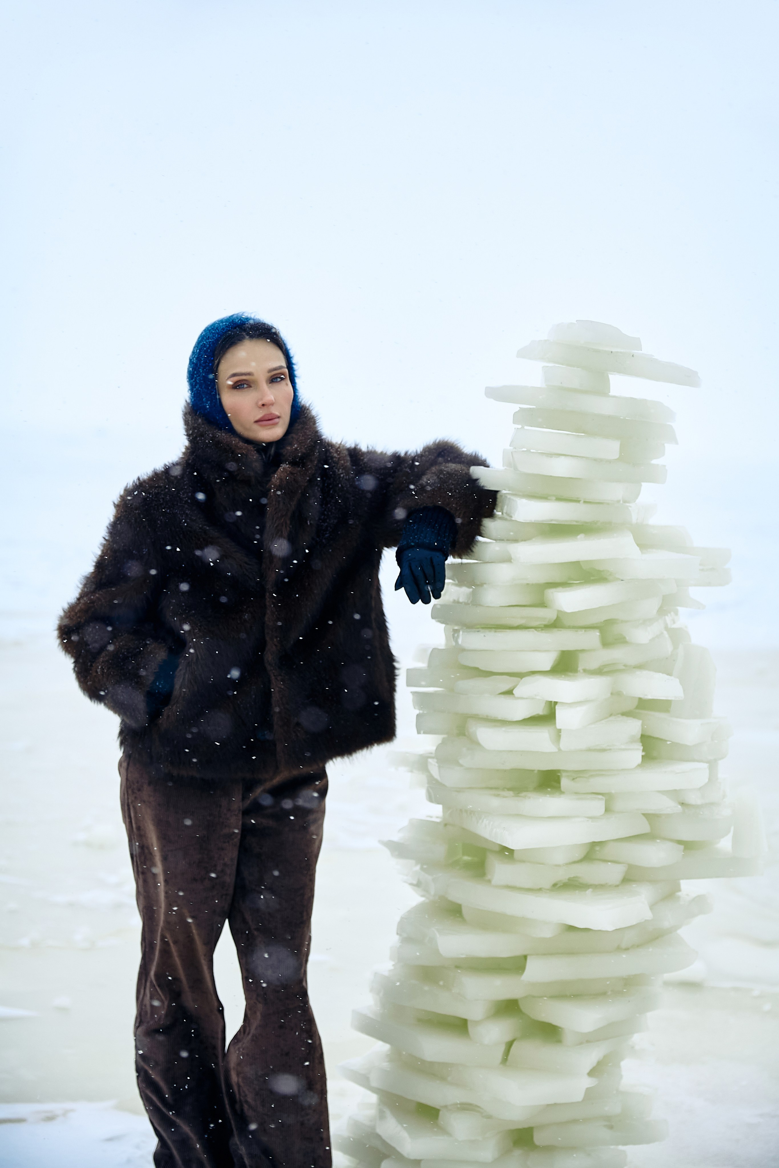 Зимняя съемка в соснах