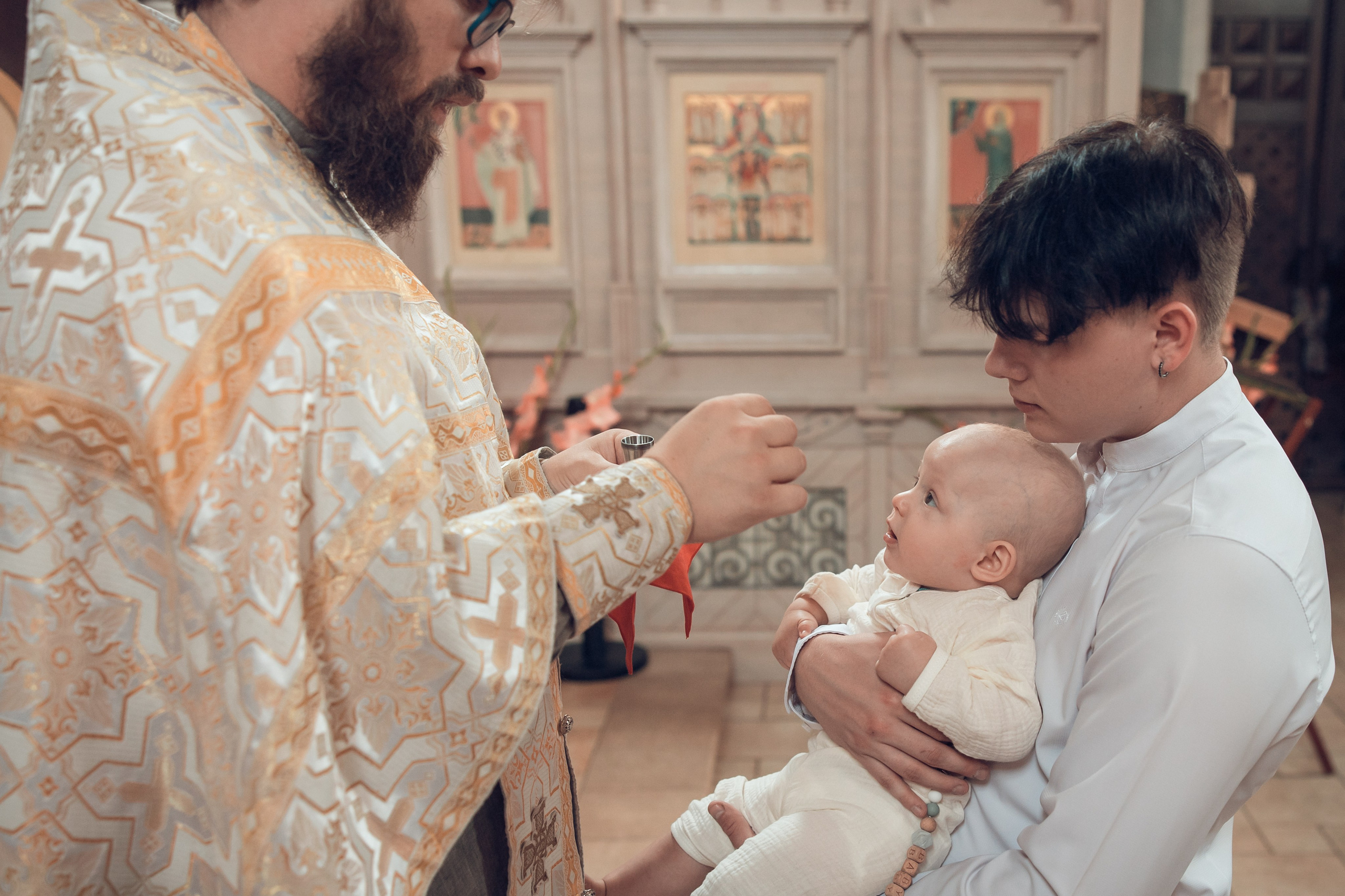 Таинство Крещения Василия. Храм в честь иконы «Всецарица». Семейный фотограф в Рязани и Рязанской области