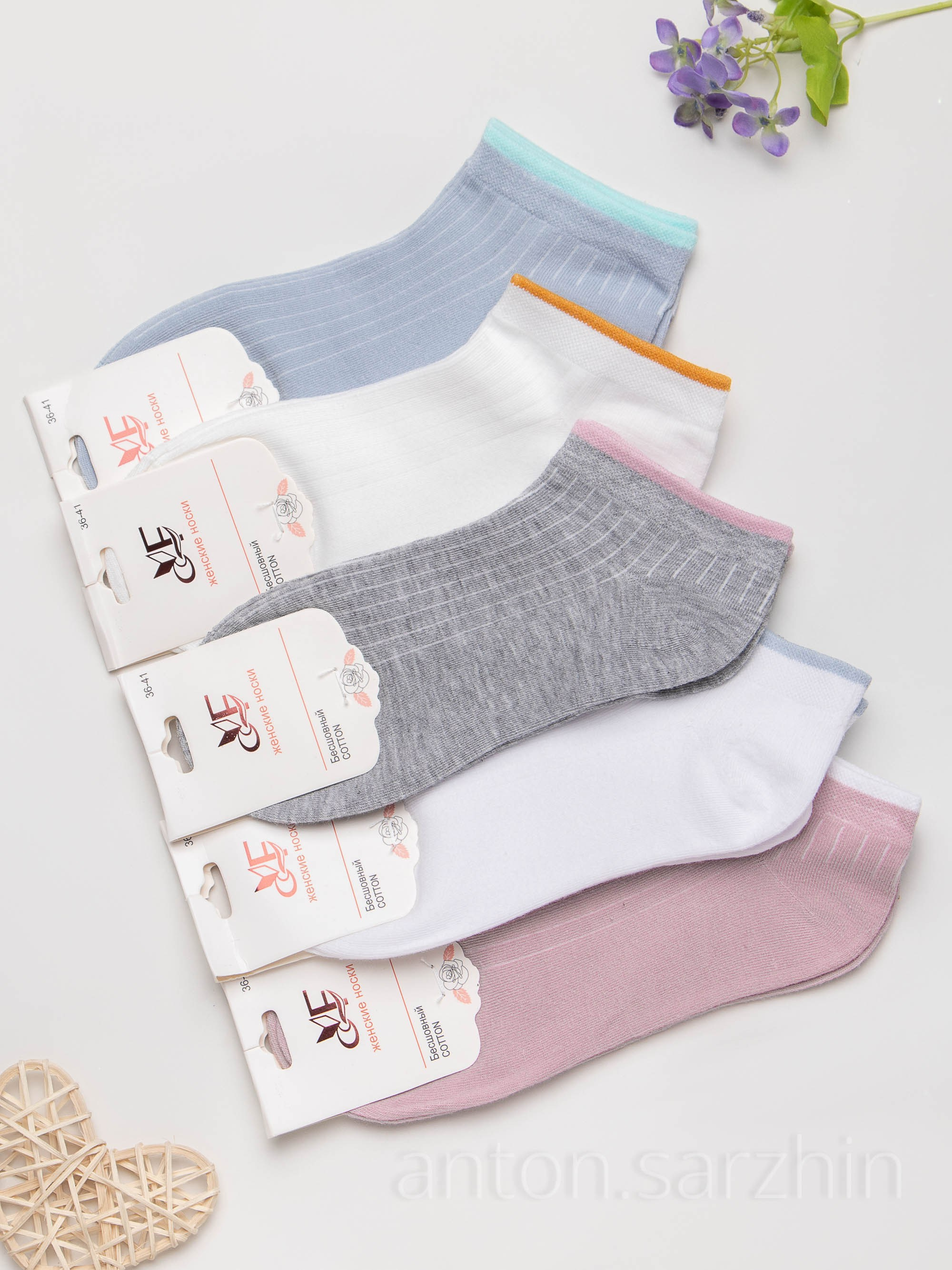 Предметная съемка упаковки носков