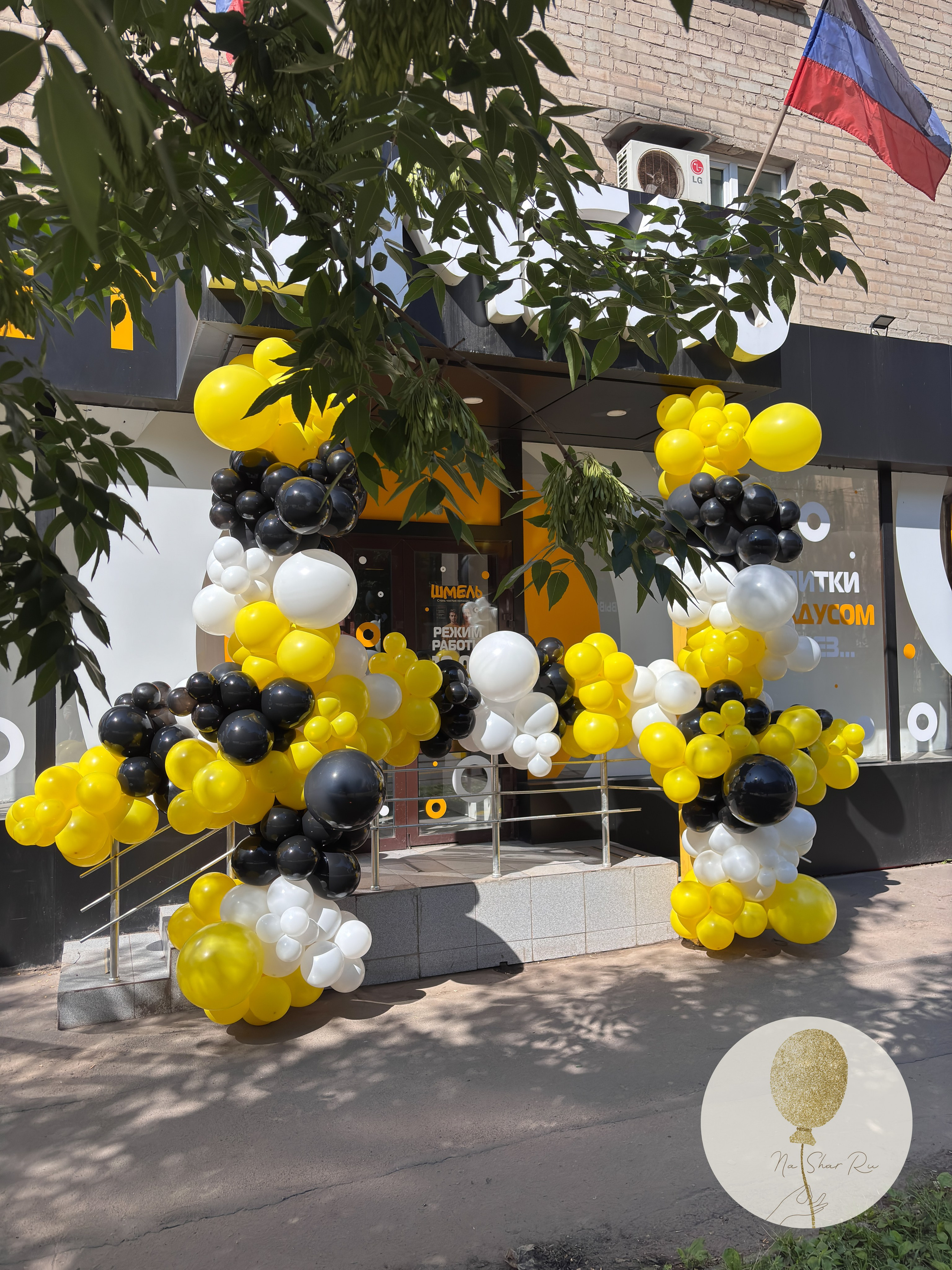 Входная группа. Воздушные шары с гелием в Донецке
