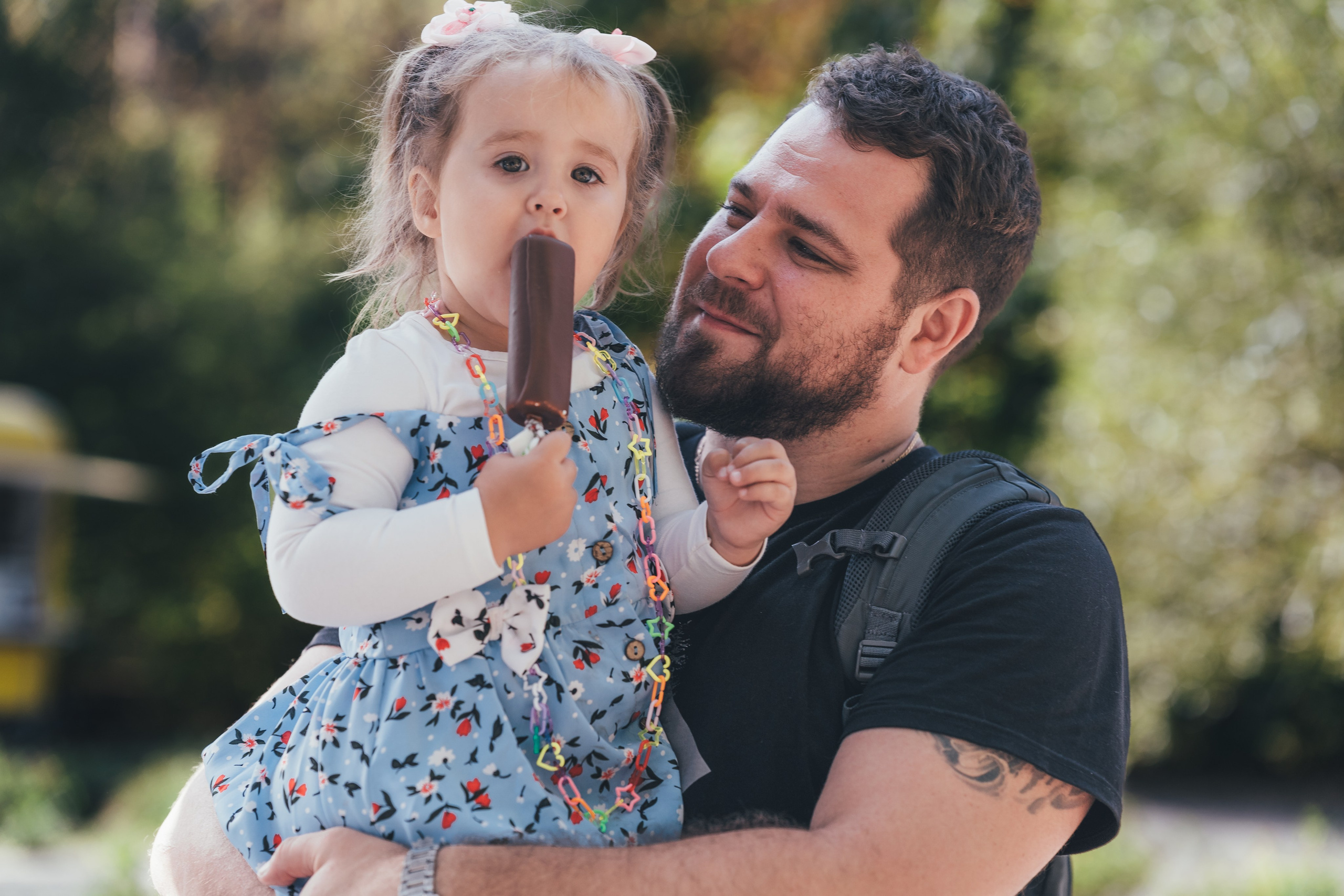 Денис с дочкой, Балашиха, парк Пехорка. Наталья Дукалова фотограф Щелково Королев Пушкино Москва Балашиха