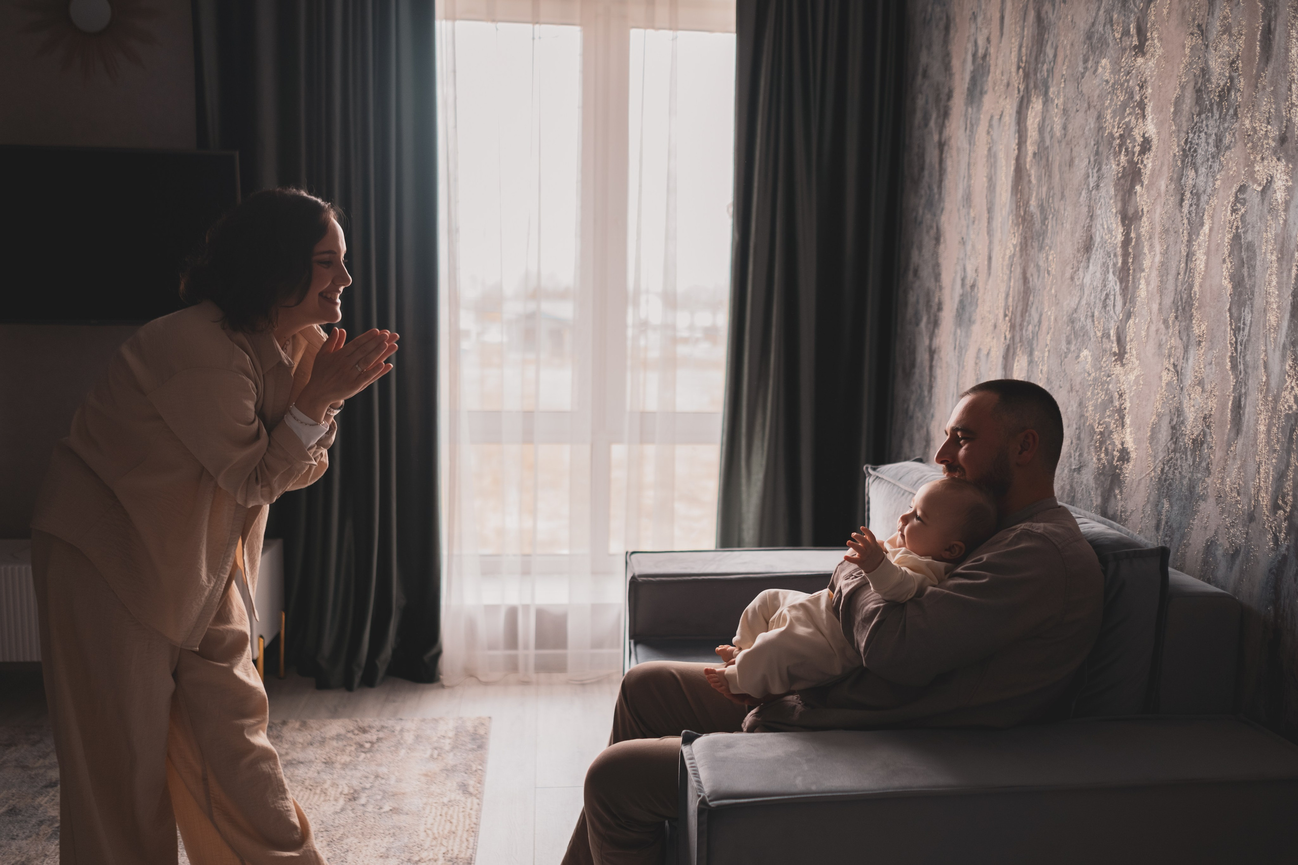 Мансур с родителями, Щелково, домашняя съемка. Наталья Дукалова фотограф Щелково Королев Пушкино Москва Балашиха