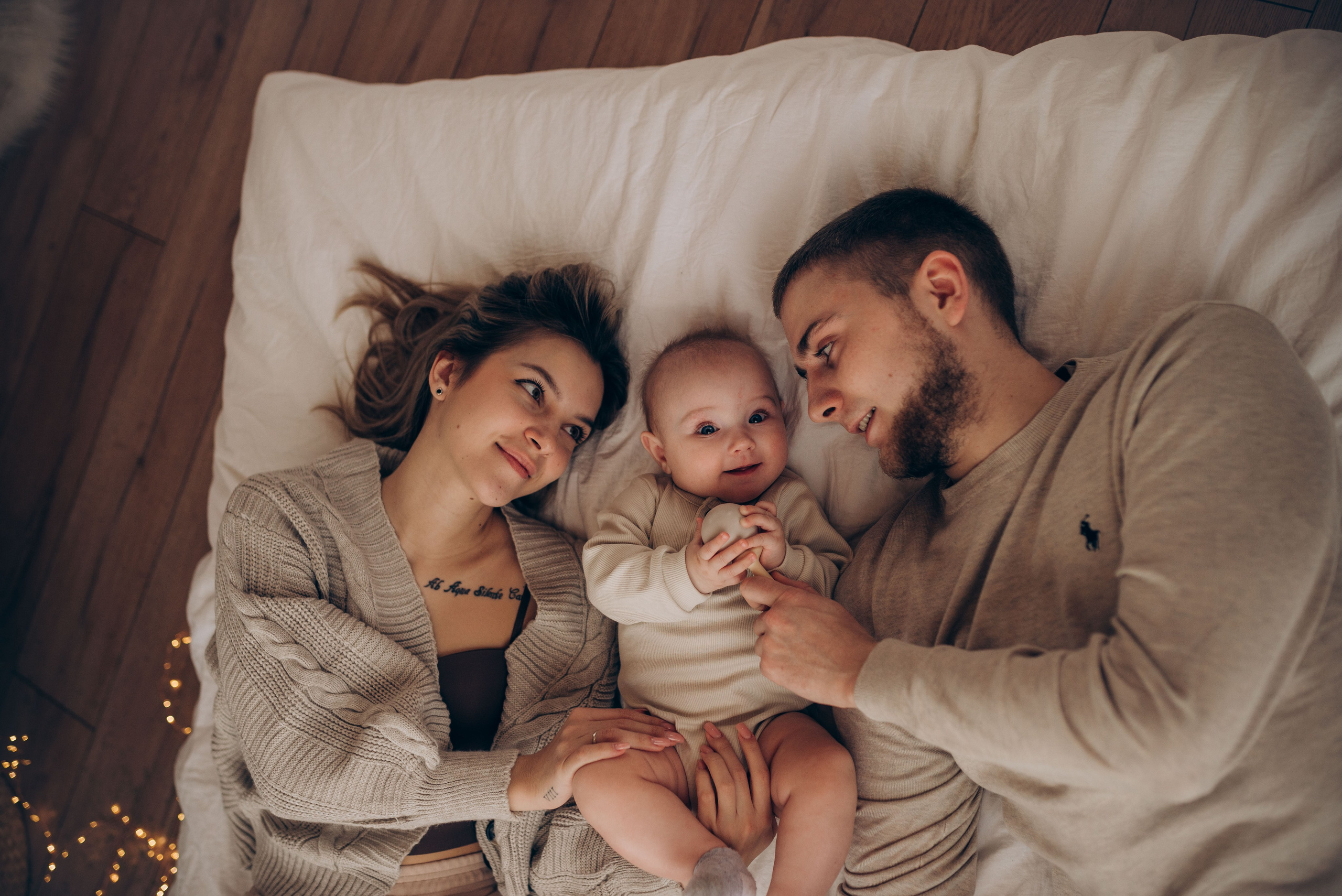 Семейная новогодняя фотосессия в студии. Семейный фотограф в Домодедово и Москве Елена Пичугина