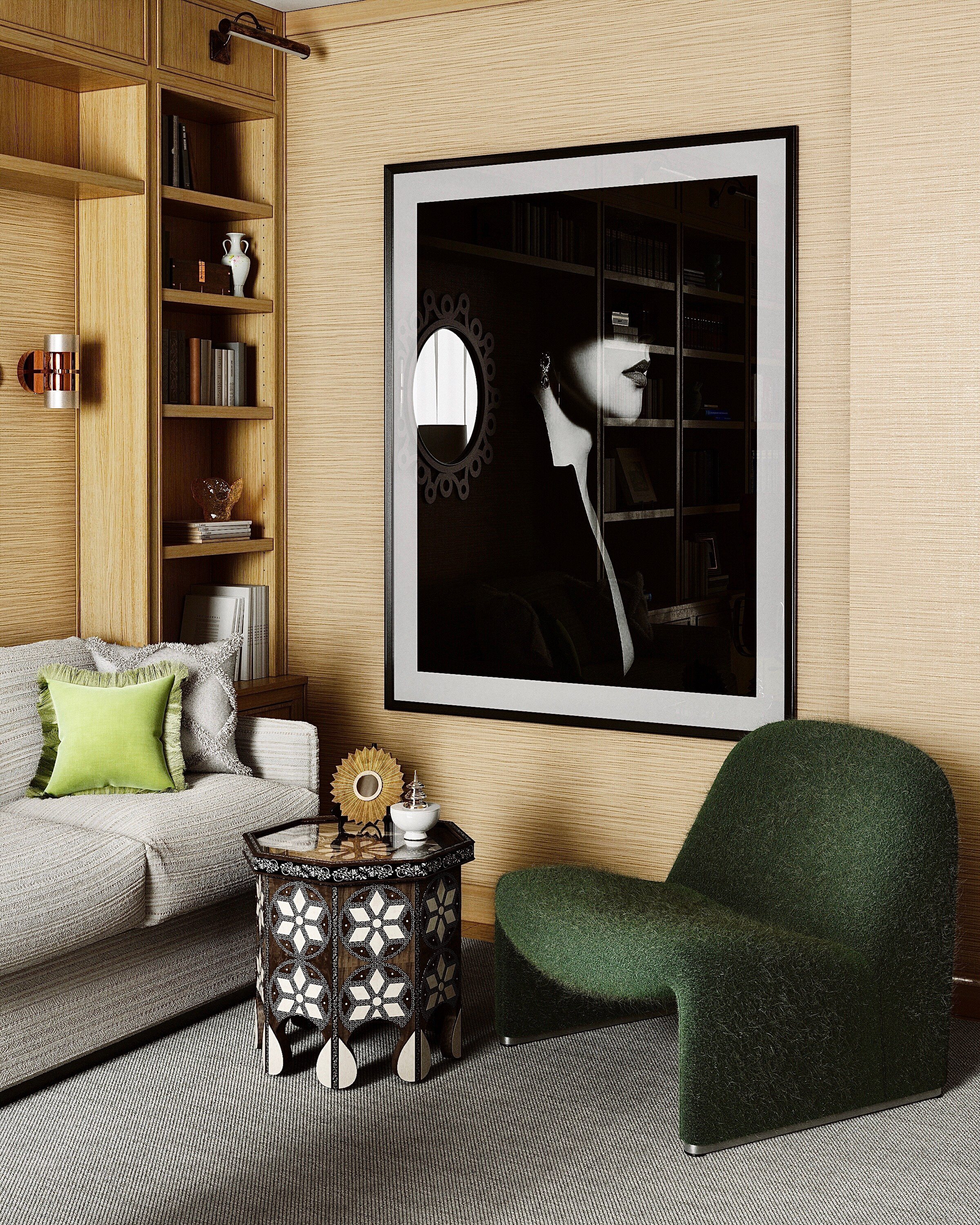 Визуализация по референсу проекта Сергея Огурцова. 3D визуализация дизайна интерьера. 3D interior design visualizer