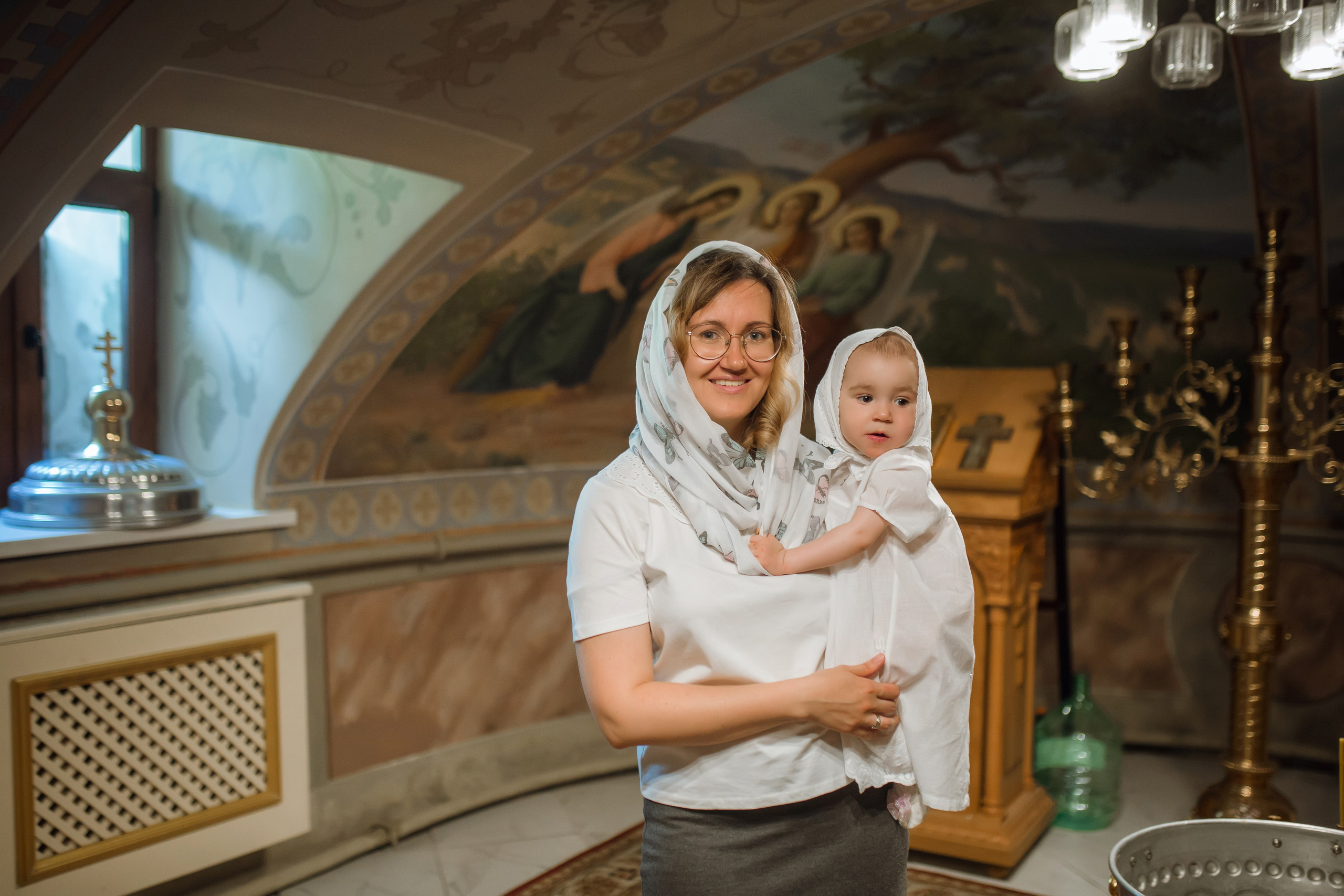 Крещение Любы. Фотограф на Крещение, семейный фотограф в Москве