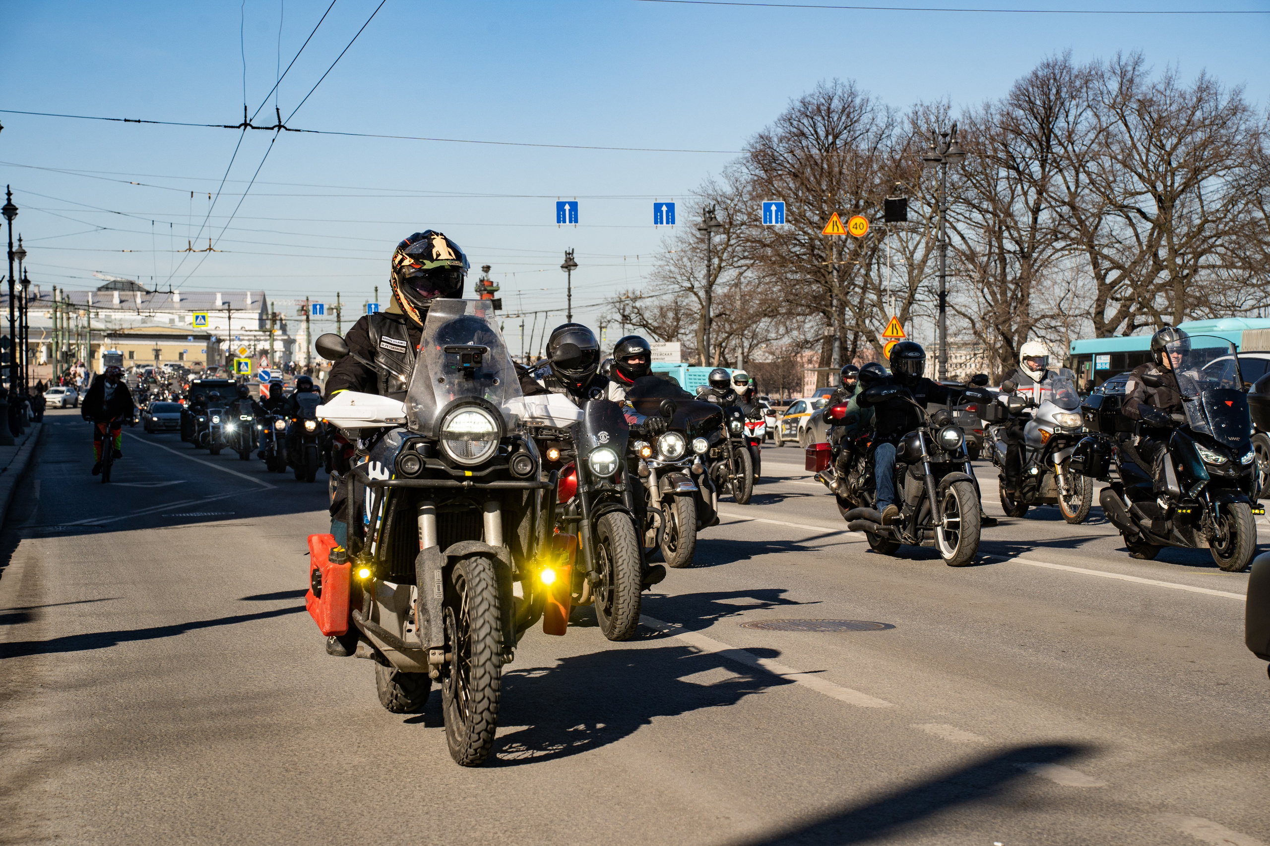 Весенний прохват мотоклуба Normans Riders MC. Концертный и репортажный фотограф в Санкт-Петербурге Слава Пахомов