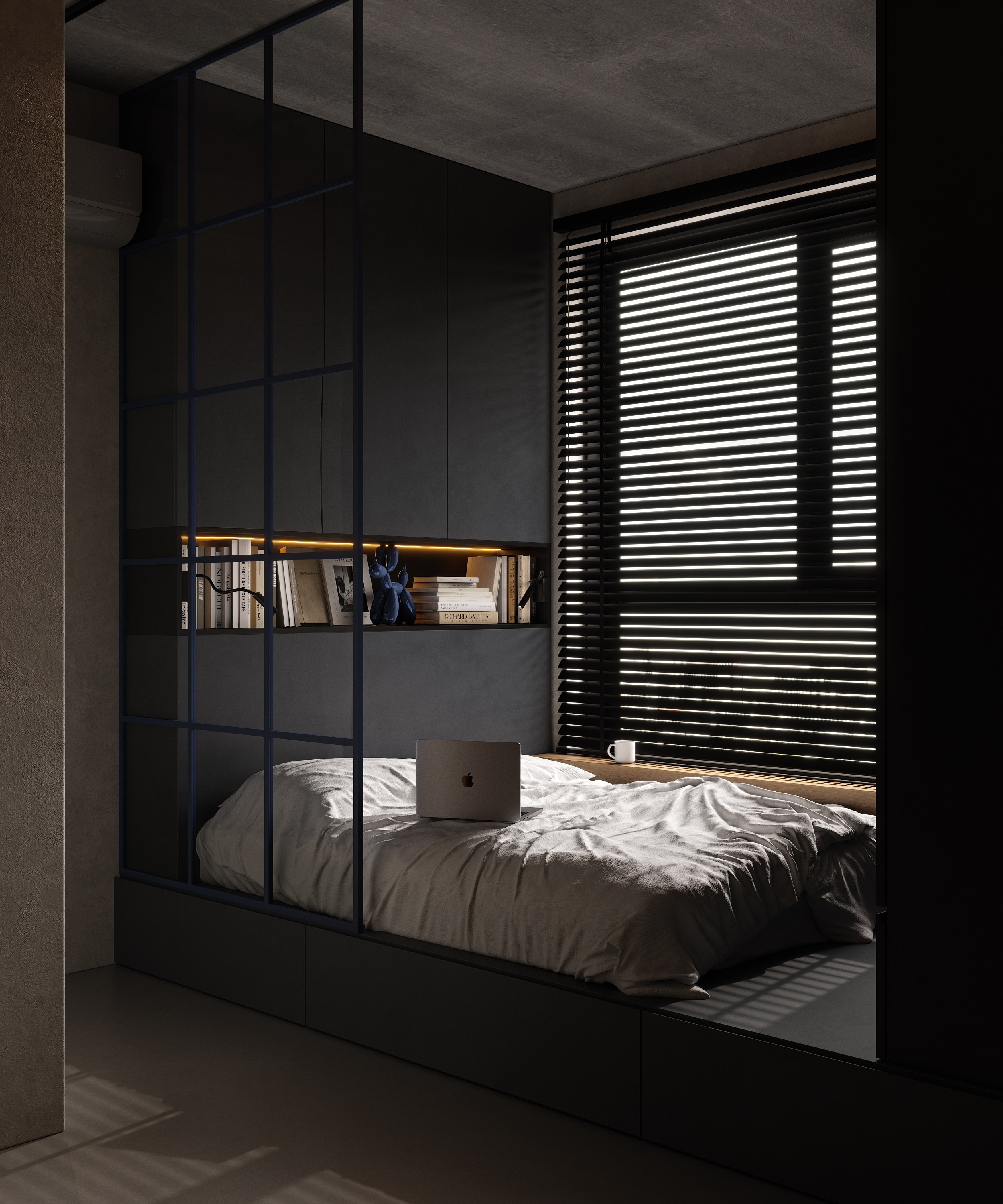 Graphic Minimalism | Design by Yuliya Shpeter. Interior visualisation | avocado.render