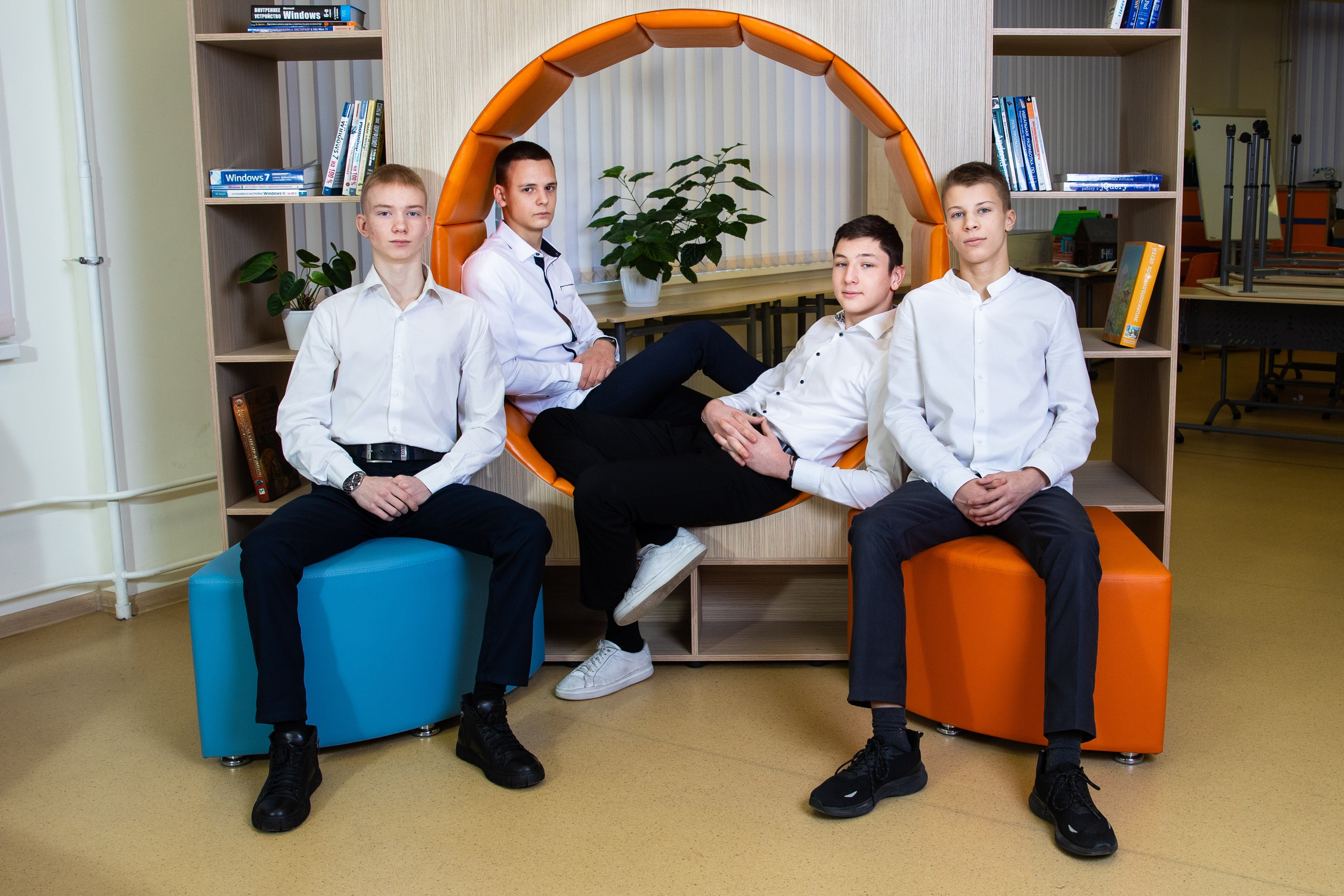 фотосессия школьников в библиотеке