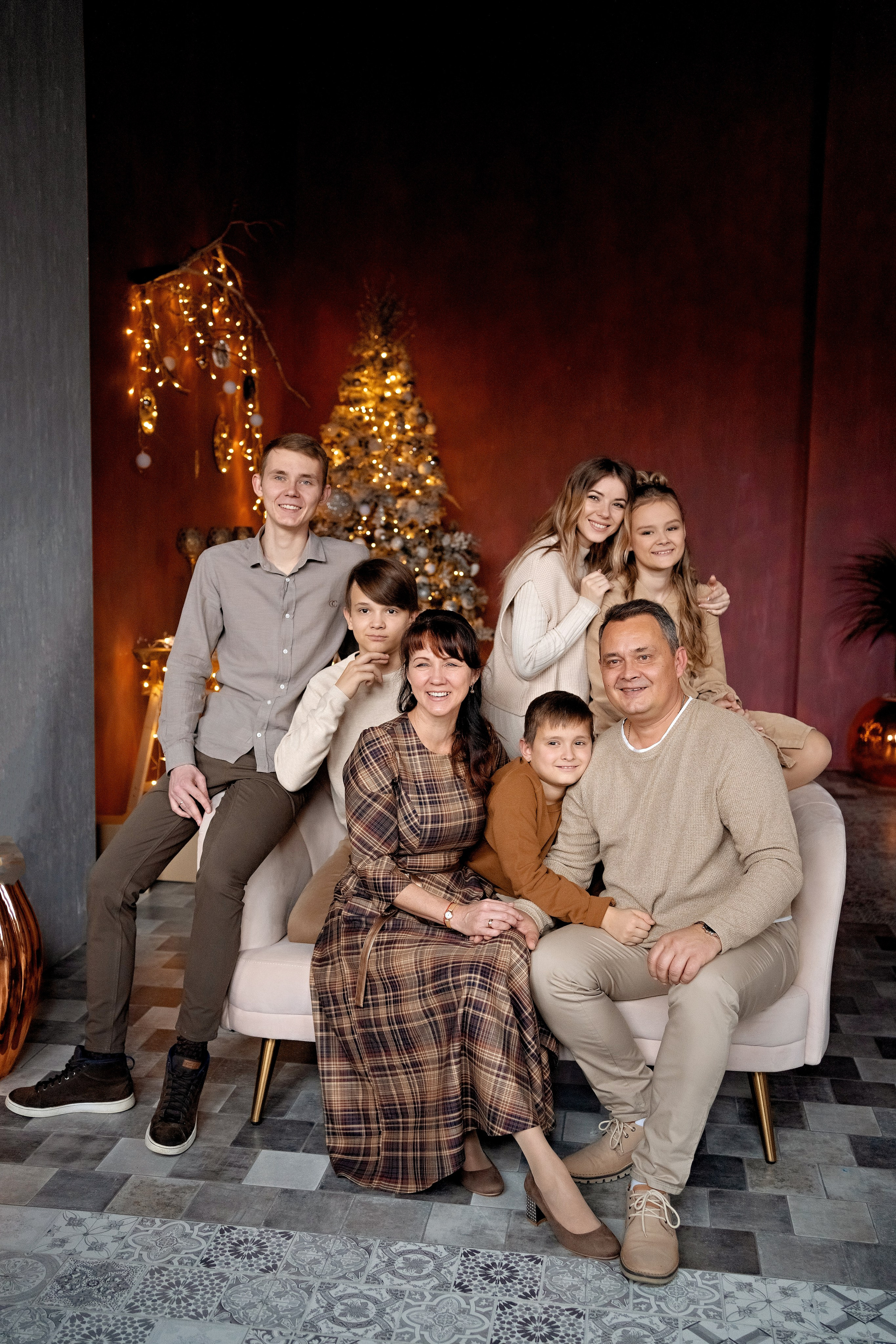 Новогодняя семейная фотосессия. Семейный и детский фотограф в Москве Екатерина Офицерова