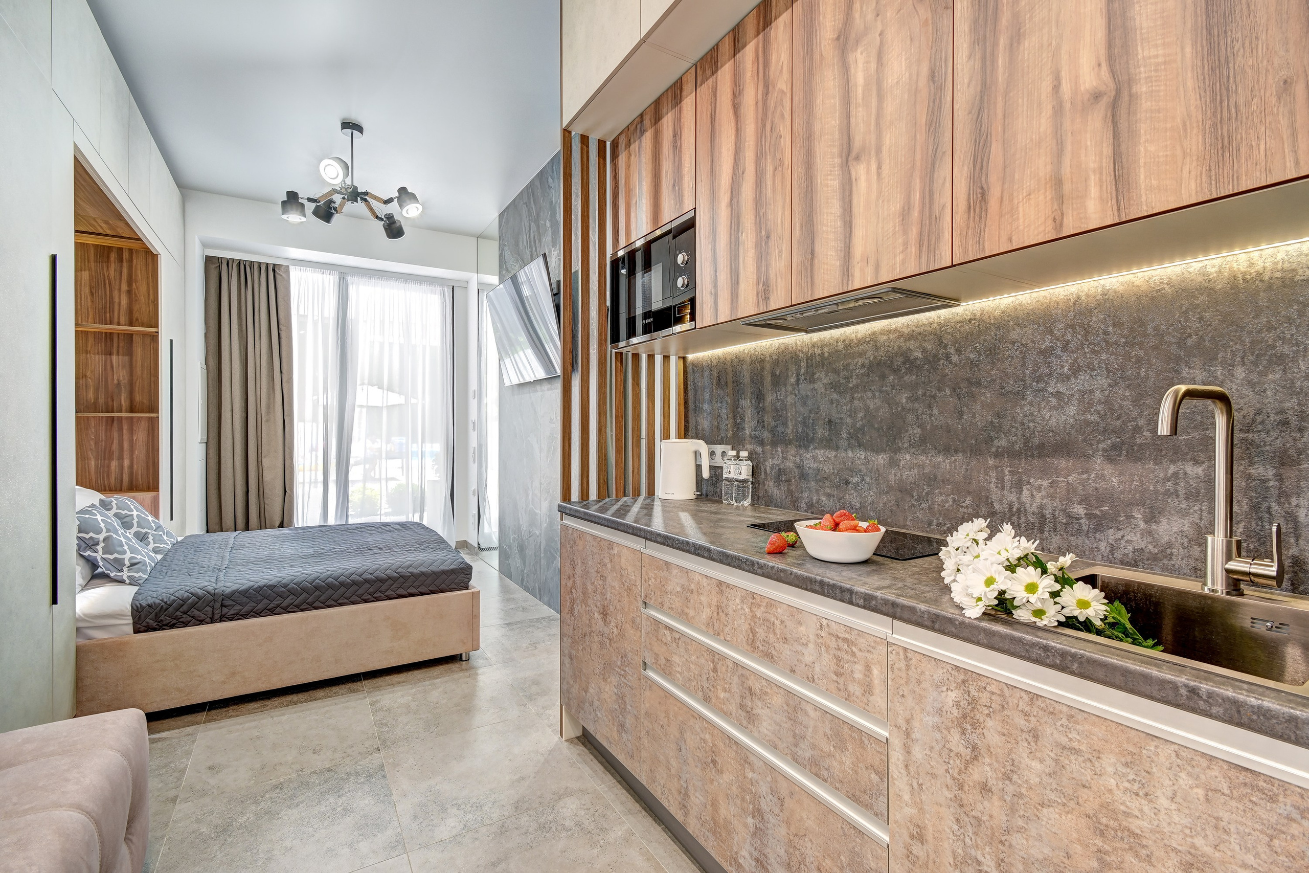 Номер Апарт-отеля Монтевиль. Интерьерный фотограф в Сочи | Роман Сусленко