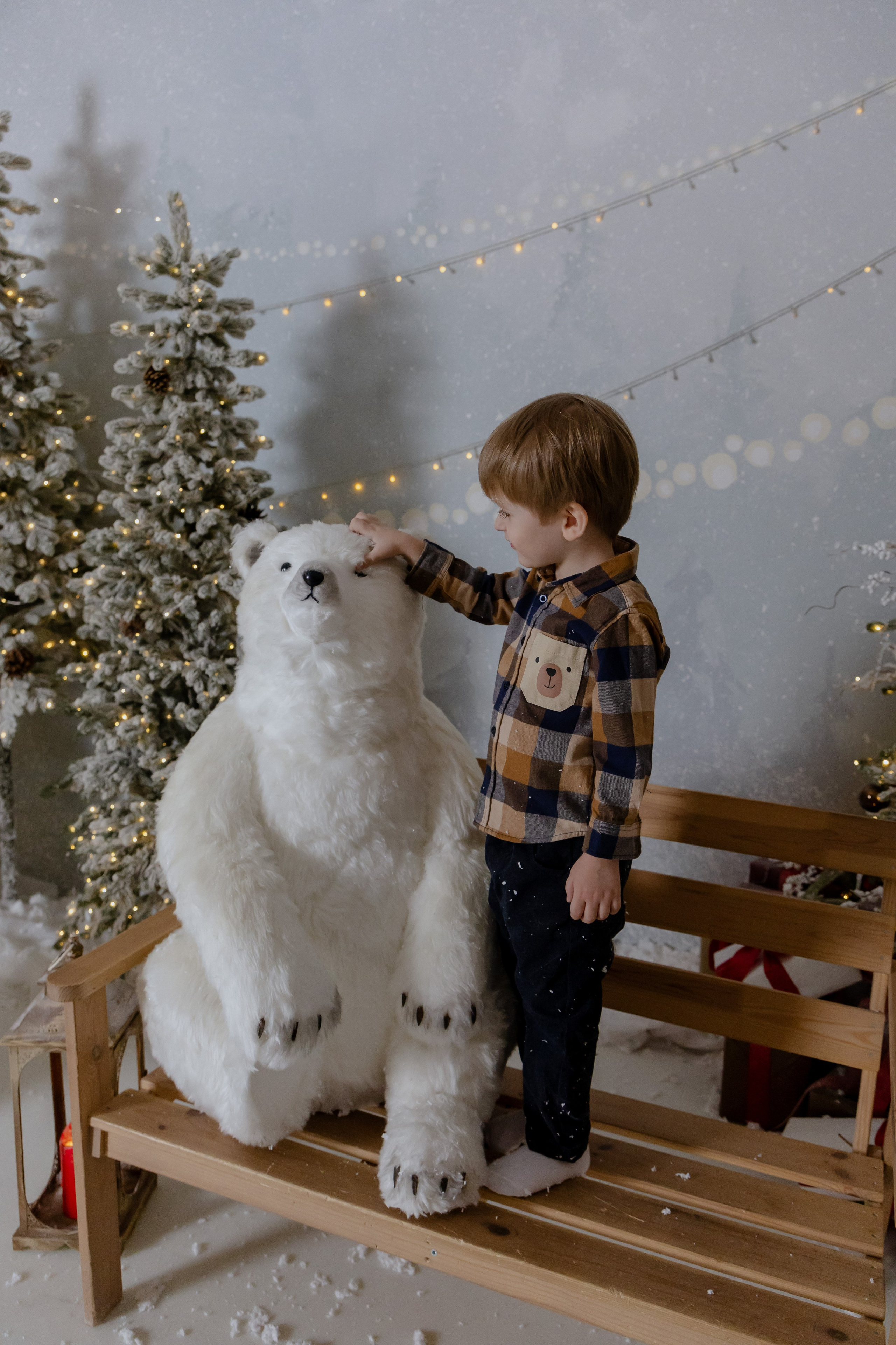 Новогодняя семейная съемка в студии. Фотограф в Новосибирске Екатерина Васильева