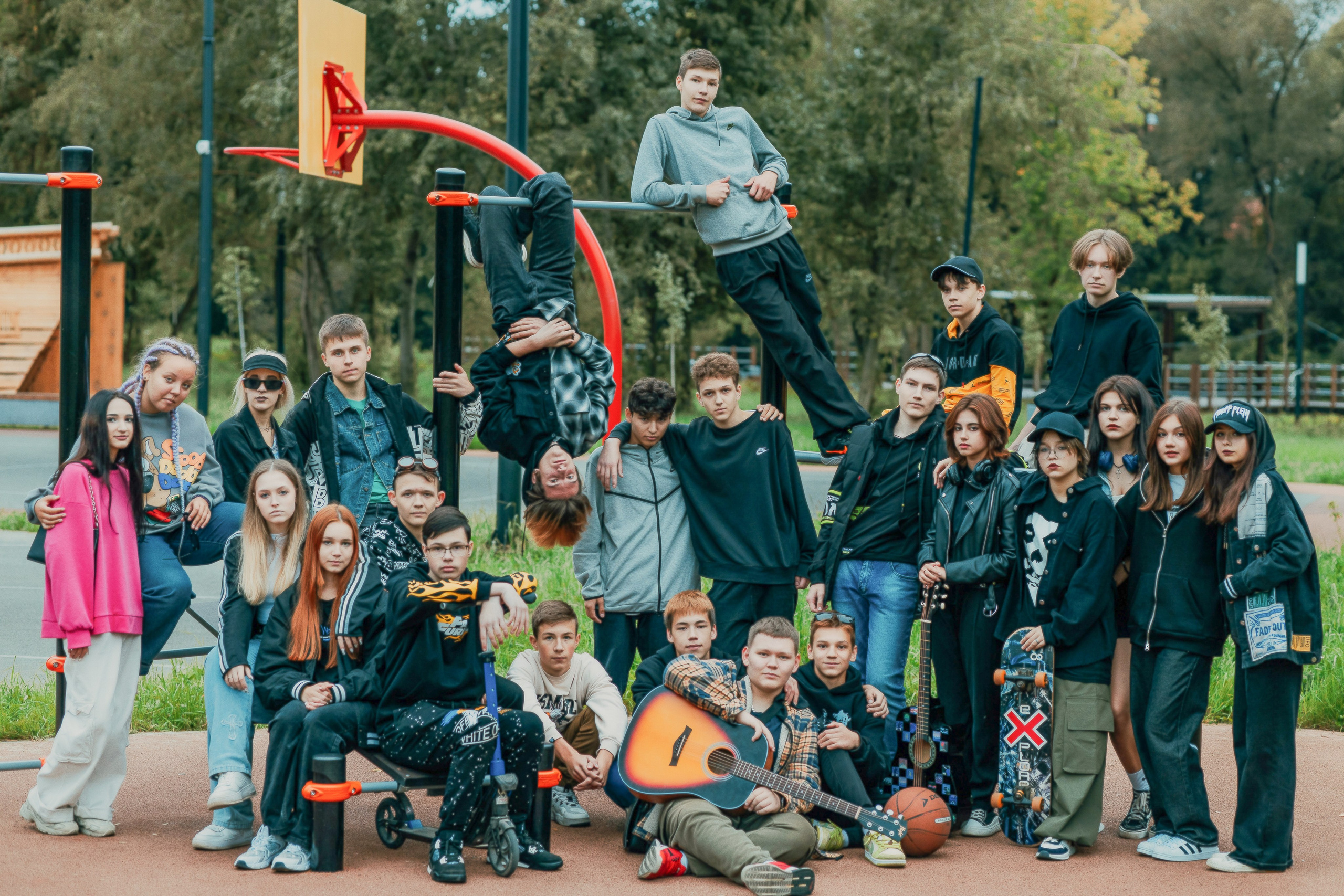 Групповая фотография для выпускного фотоальбома