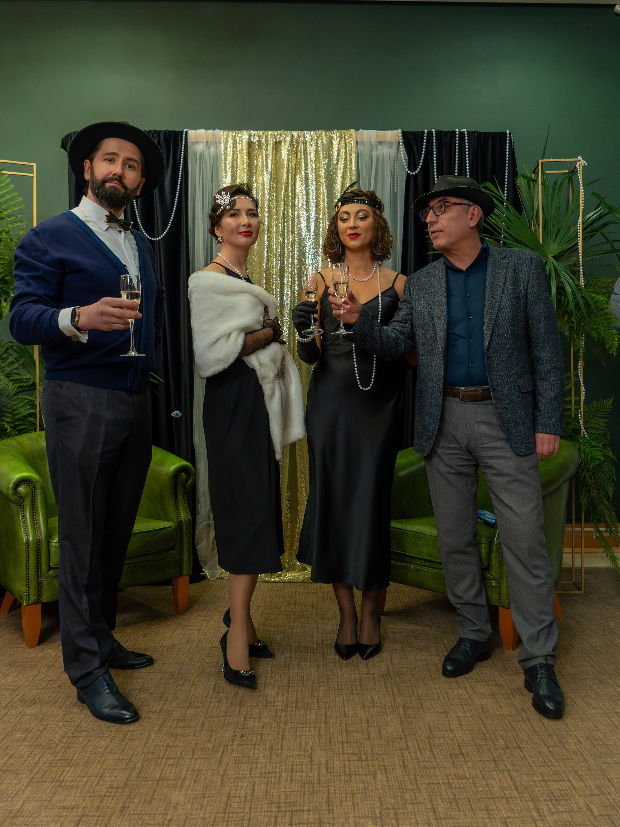 Новый год в стиле Great Gatsby. Репортажный фотограф в Красной Поляне и Сочи Павлюченко Екатерина