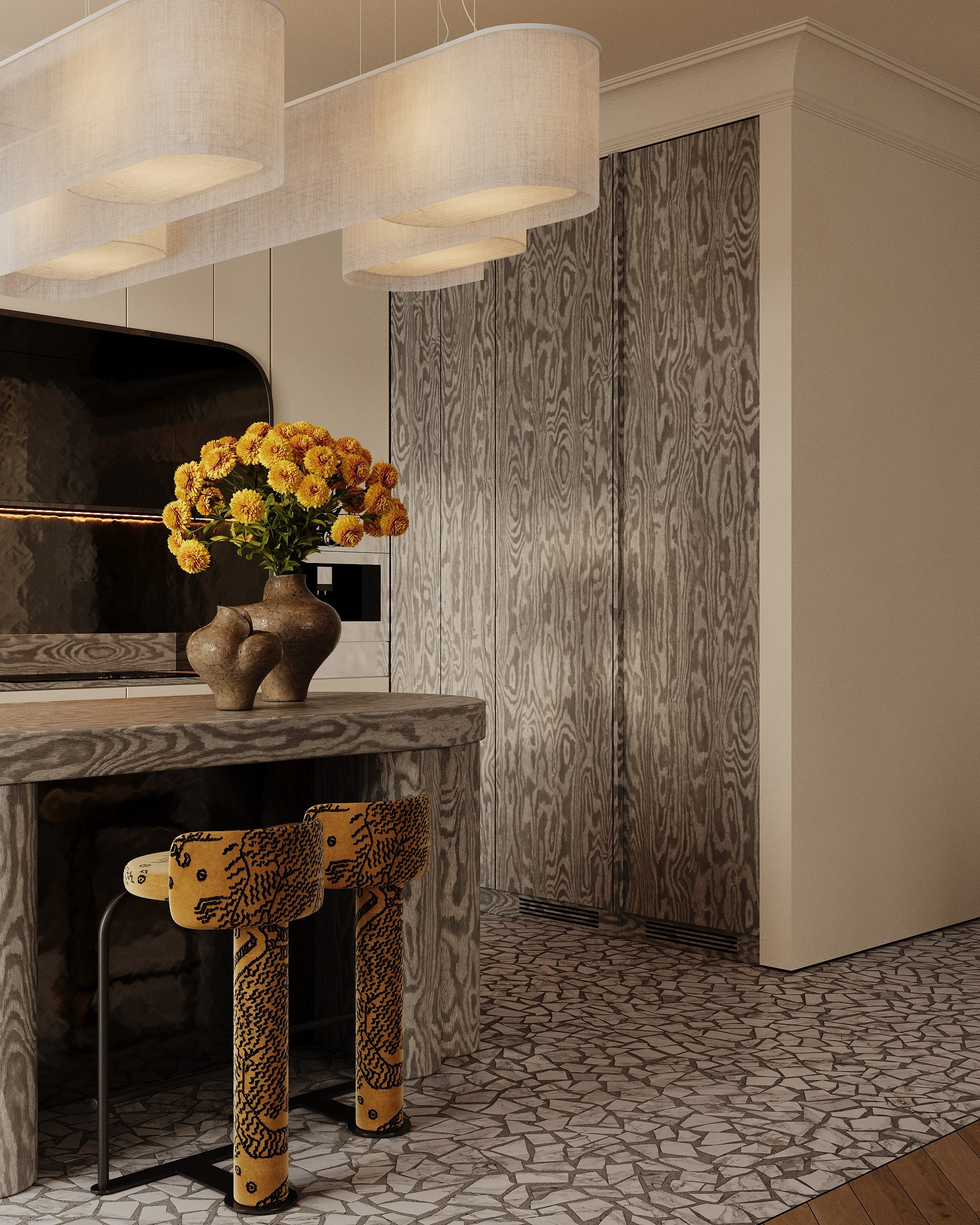 SOFT MINIMAL APARTMENT. Interior 3D visualizer Liya Iskevich